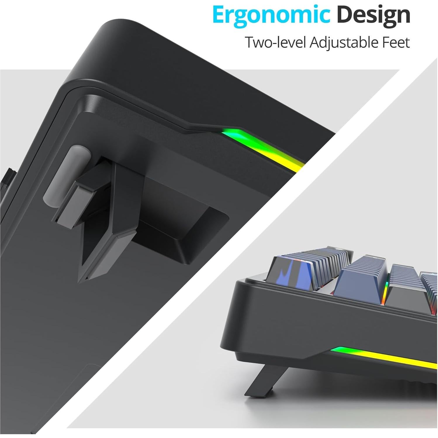 Teclado Mecánico Inalámbrico Fogruaden M75 75% RGB Blanco