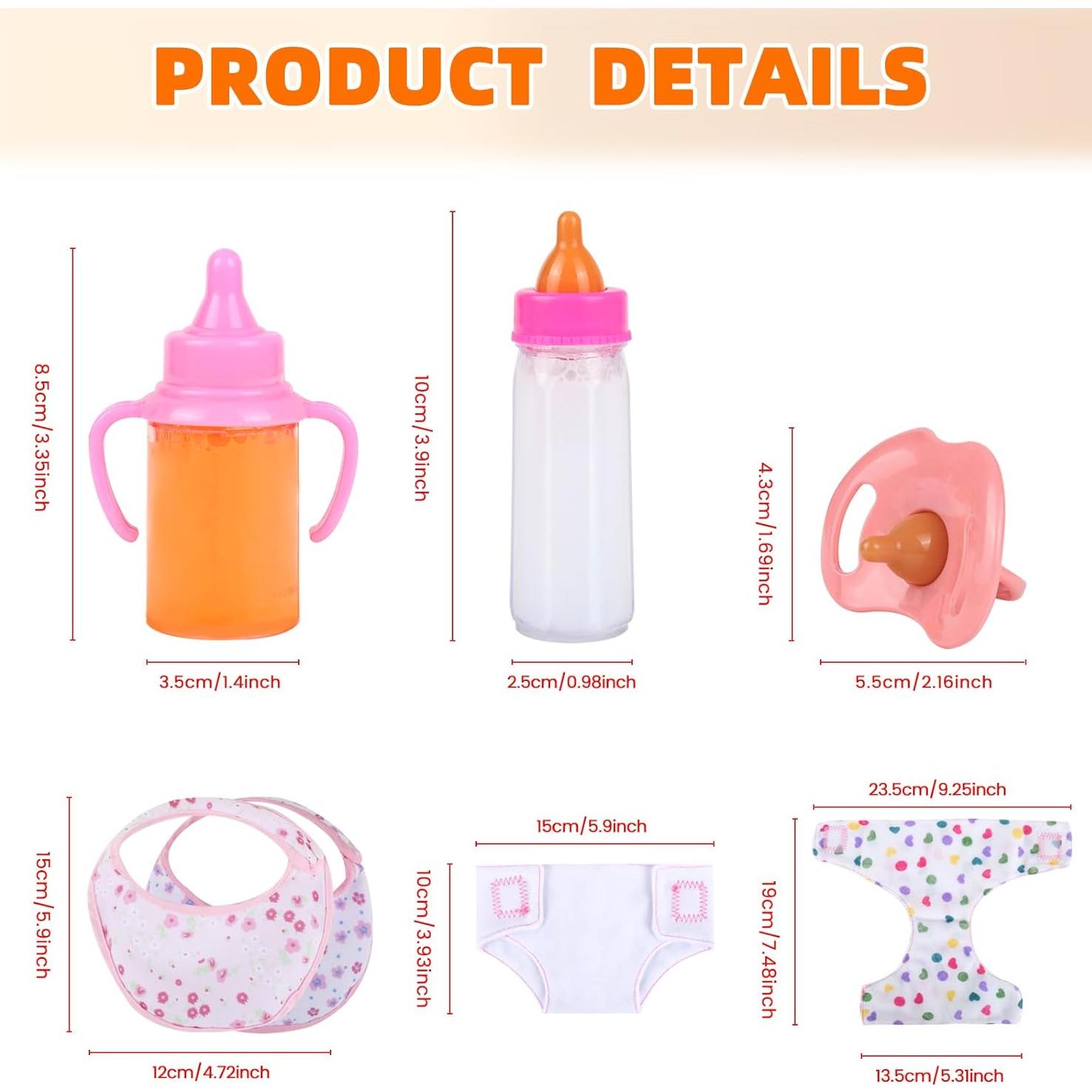 Juego de Accesorios para Muñecas CARANOVO - 7 Piezas