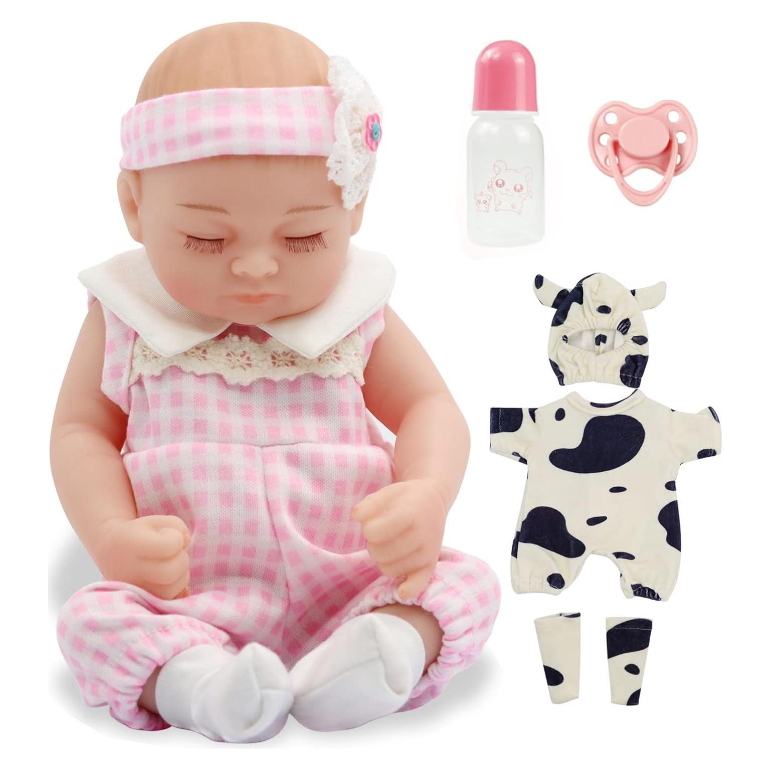 Muñeca de Bebé Realista JRLCGYP 25.4 cm con Accesorios