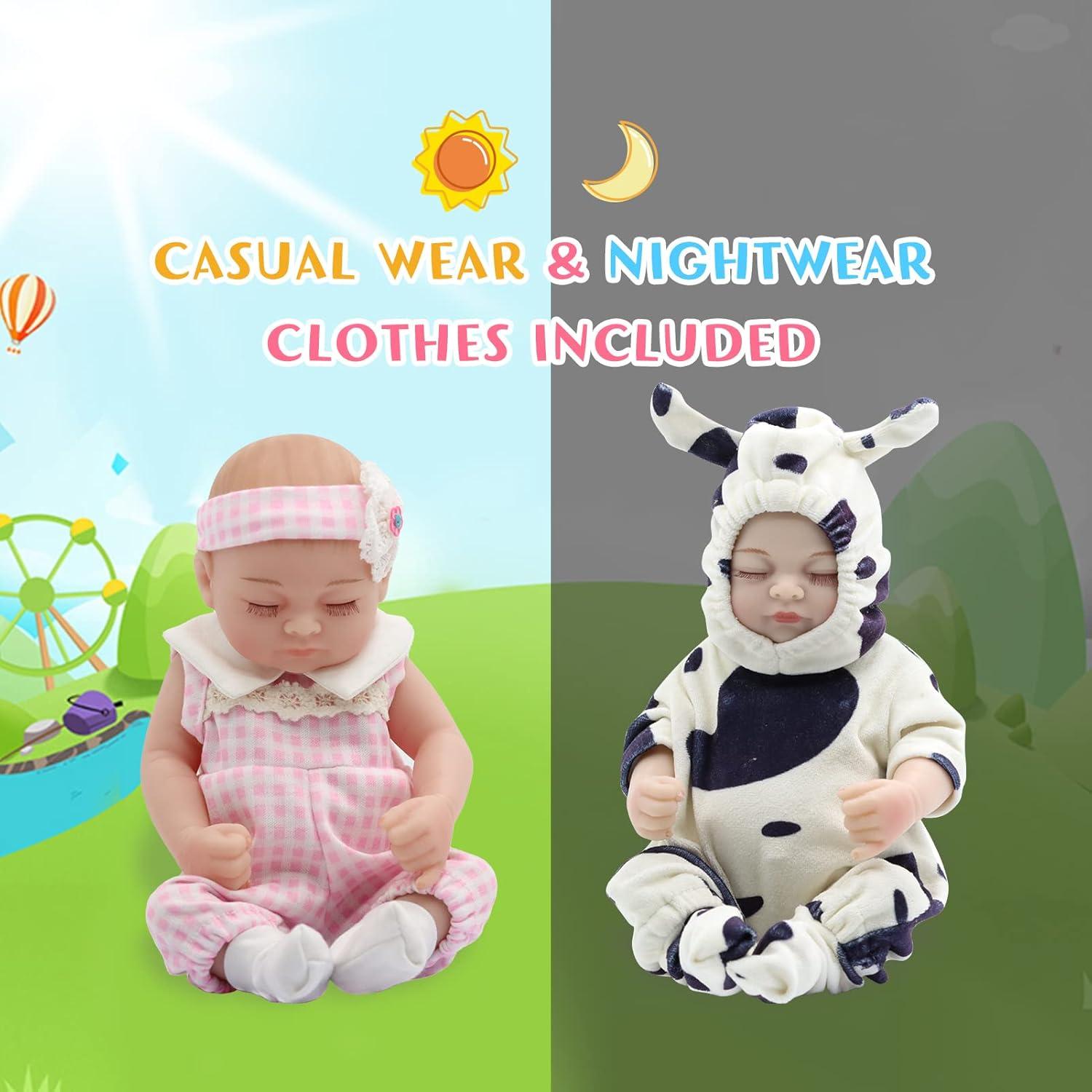 Muñeca de Bebé Realista JRLCGYP 25.4 cm con Accesorios