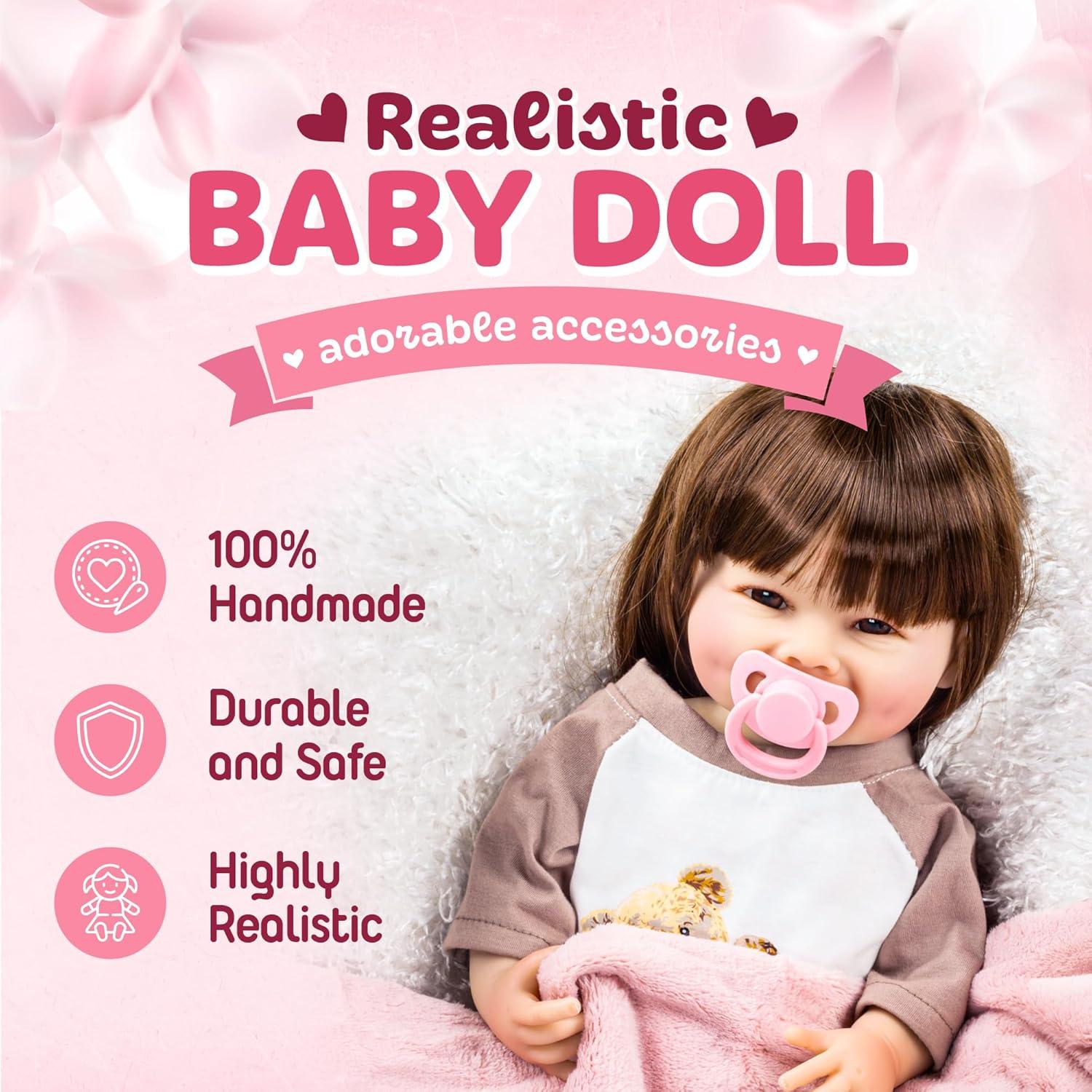 Muñeca Reborn DOLLHOOD 45 cm Realista con Accesorios