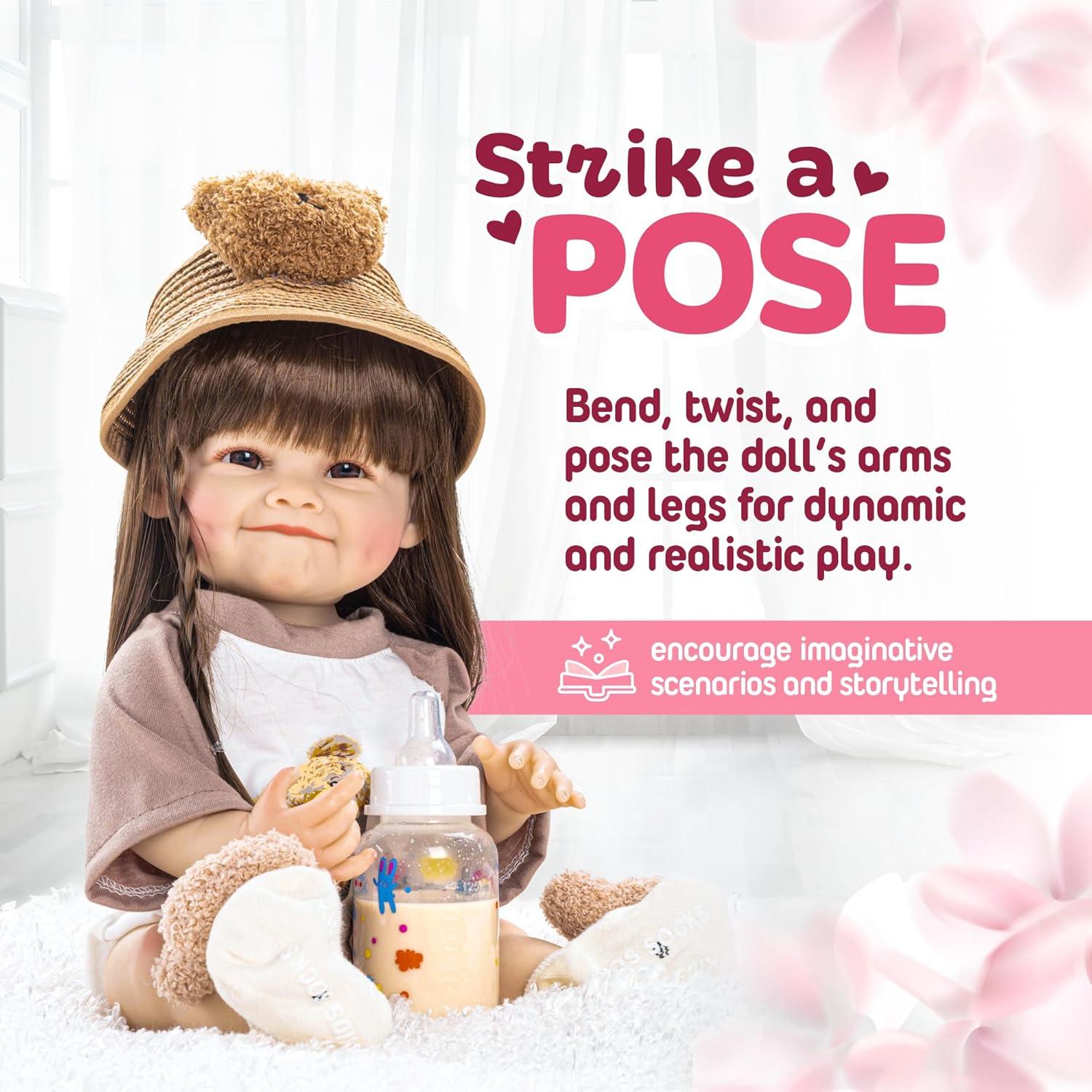 Muñeca Reborn DOLLHOOD 45 cm Realista con Accesorios