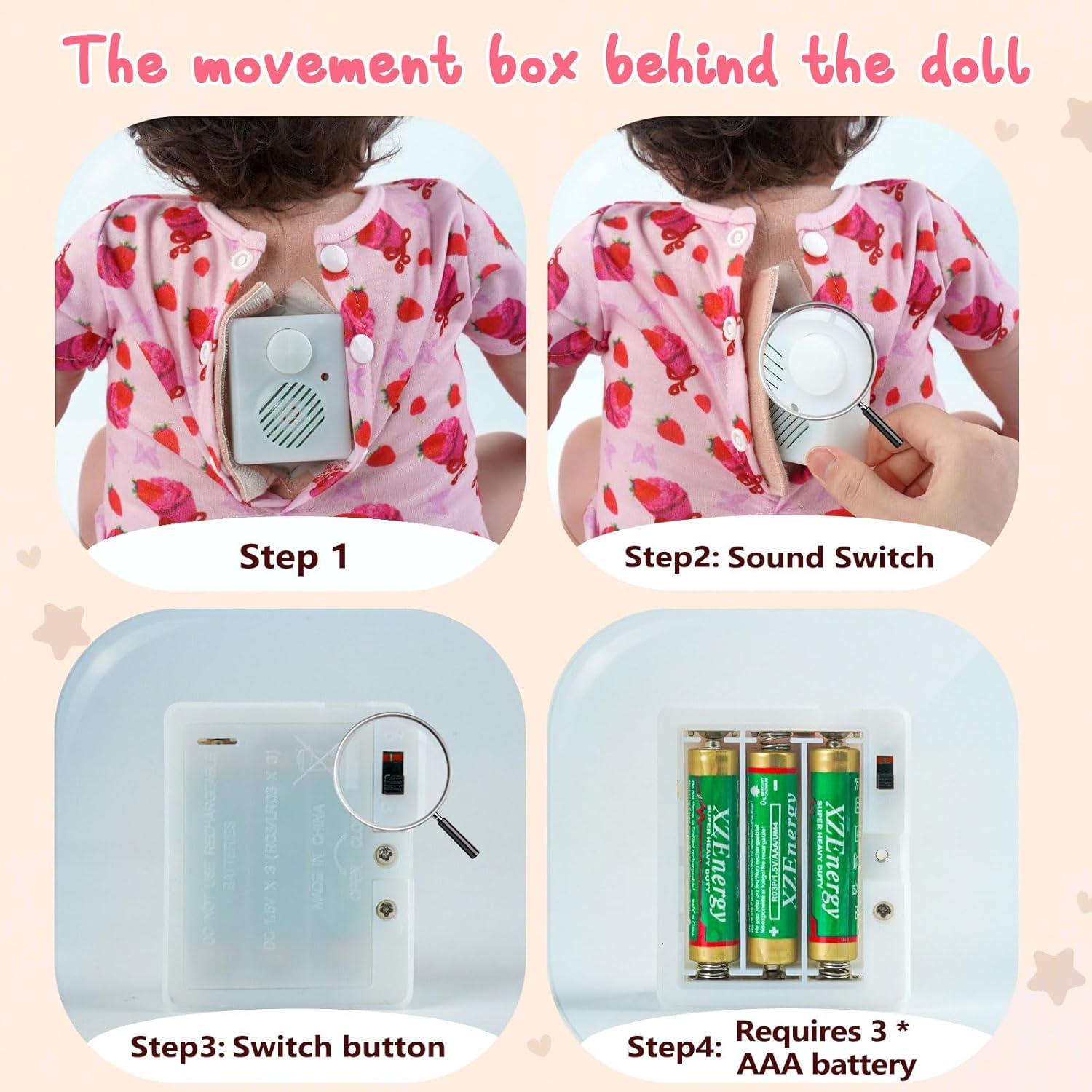 Muñeca Reborn BABESIDE Maddy 50.8 cm con Latido y Sonido