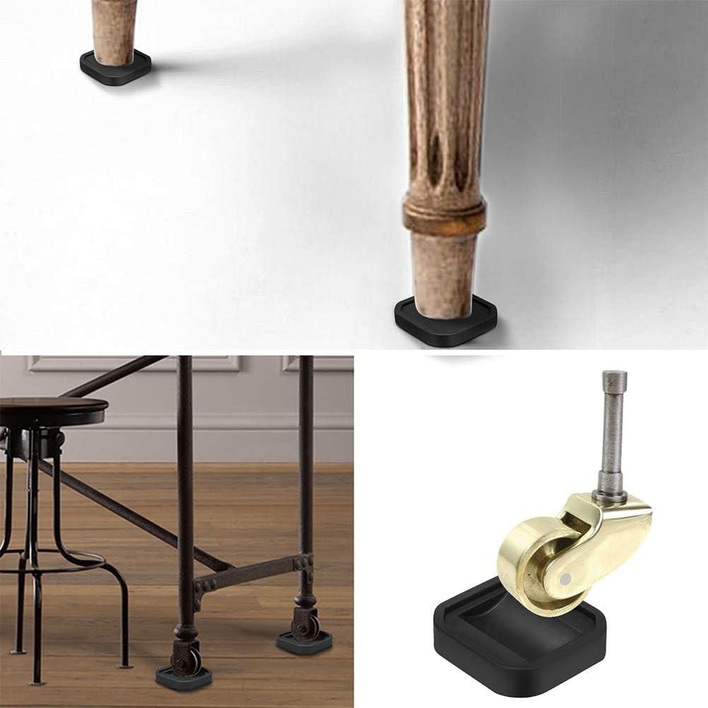 Tazas Antideslizantes para Muebles Yupeak 4 Unidades Negro