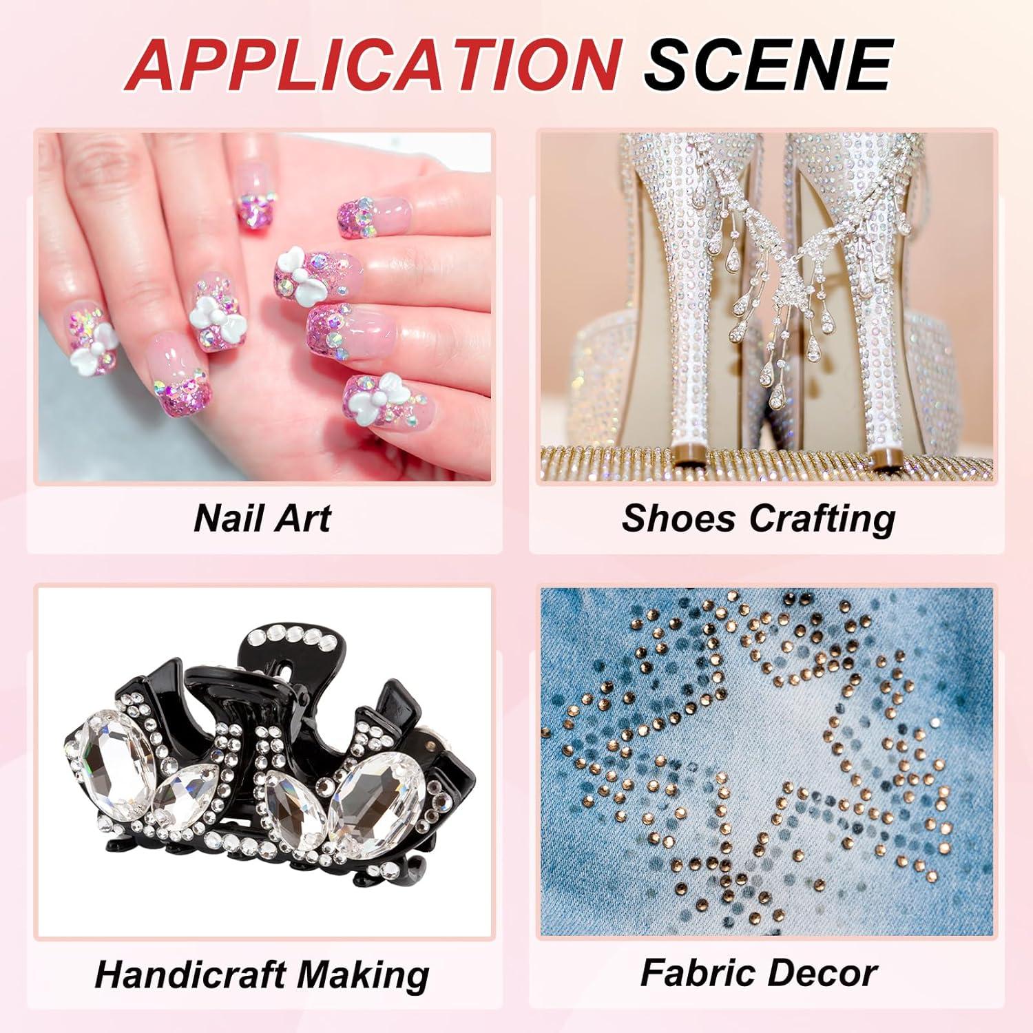 Etiquetas de Gemas Acrílicas PATIKIL 660 Pcs 4 Tamaños 3-6mm