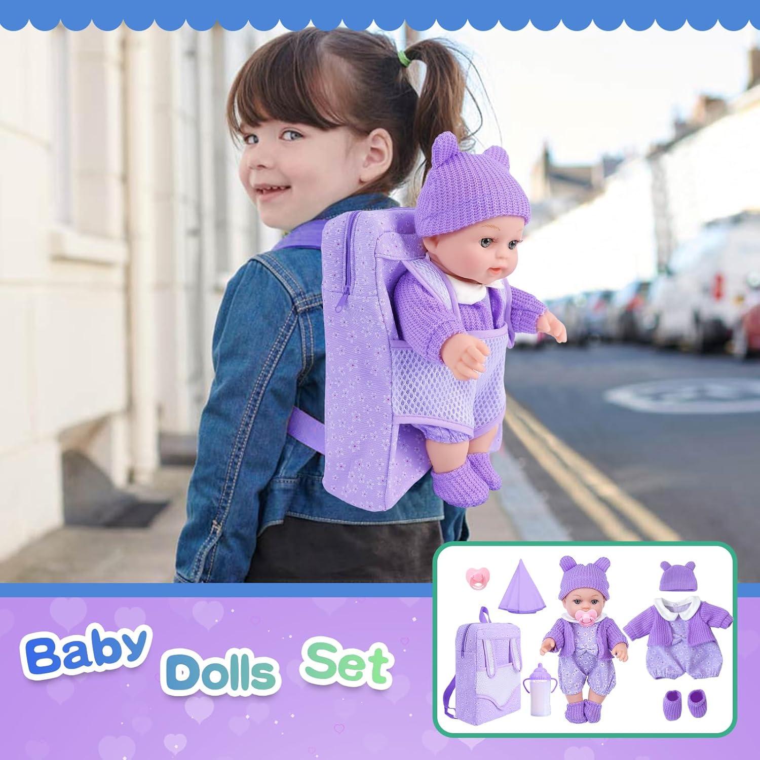 Muñeca Bebé ZNTWEI 30 cm con Accesorios Lavables para Niños