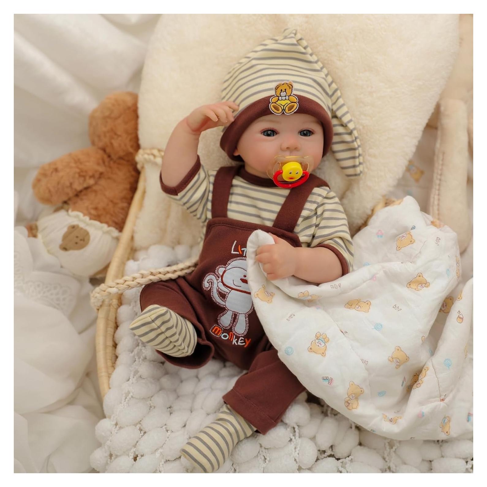 Muñeca de bebé renacida Kdudgso 50.8 cm con accesorios