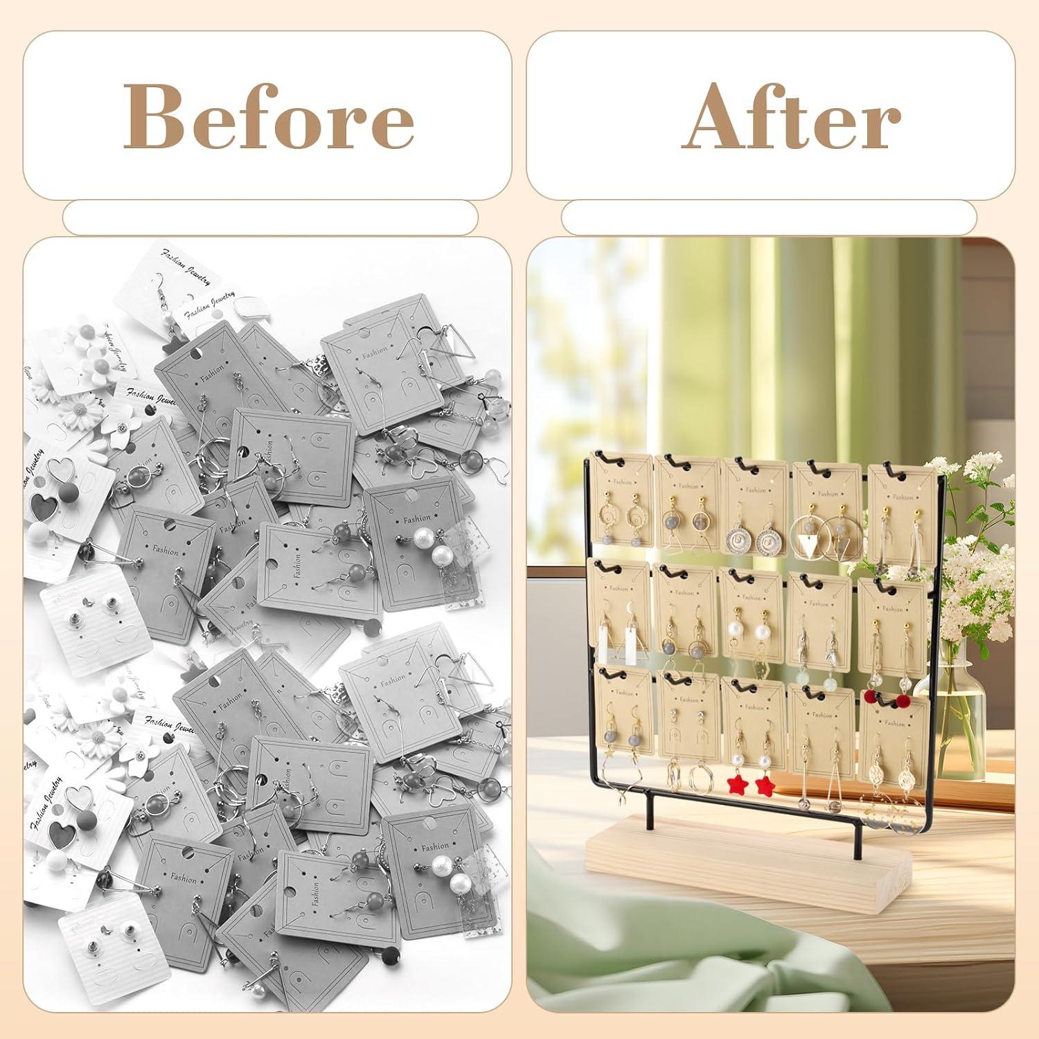 Soporte para Pendientes RNTBWD 3 Niveles 15 Ganchos Negro