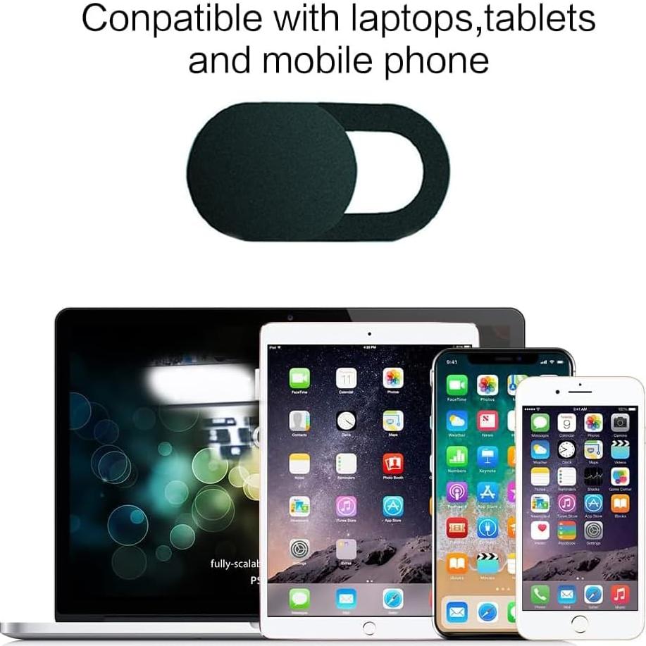 Cubierta Deslizante Webcam HONGLINIFY - 4 Piezas Negras