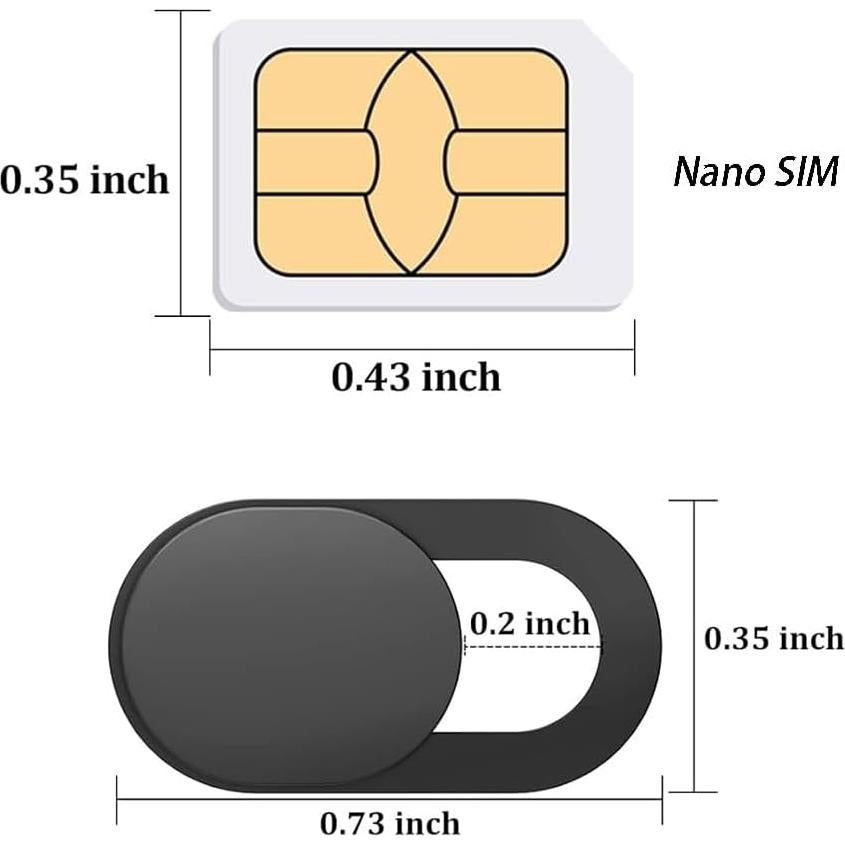 Cubierta Deslizante Webcam HONGLINIFY - 4 Piezas Negras