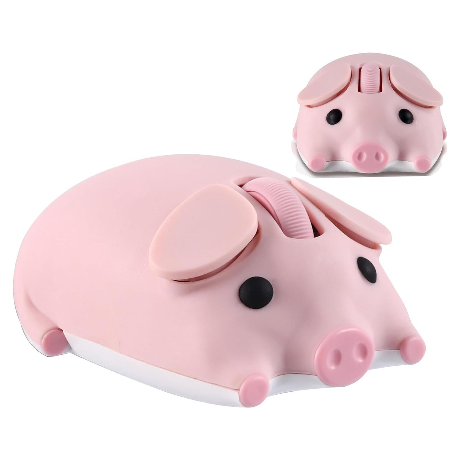 Ratón Inalámbrico Rosa Kawaii TECCOEUS Compacto Silencioso