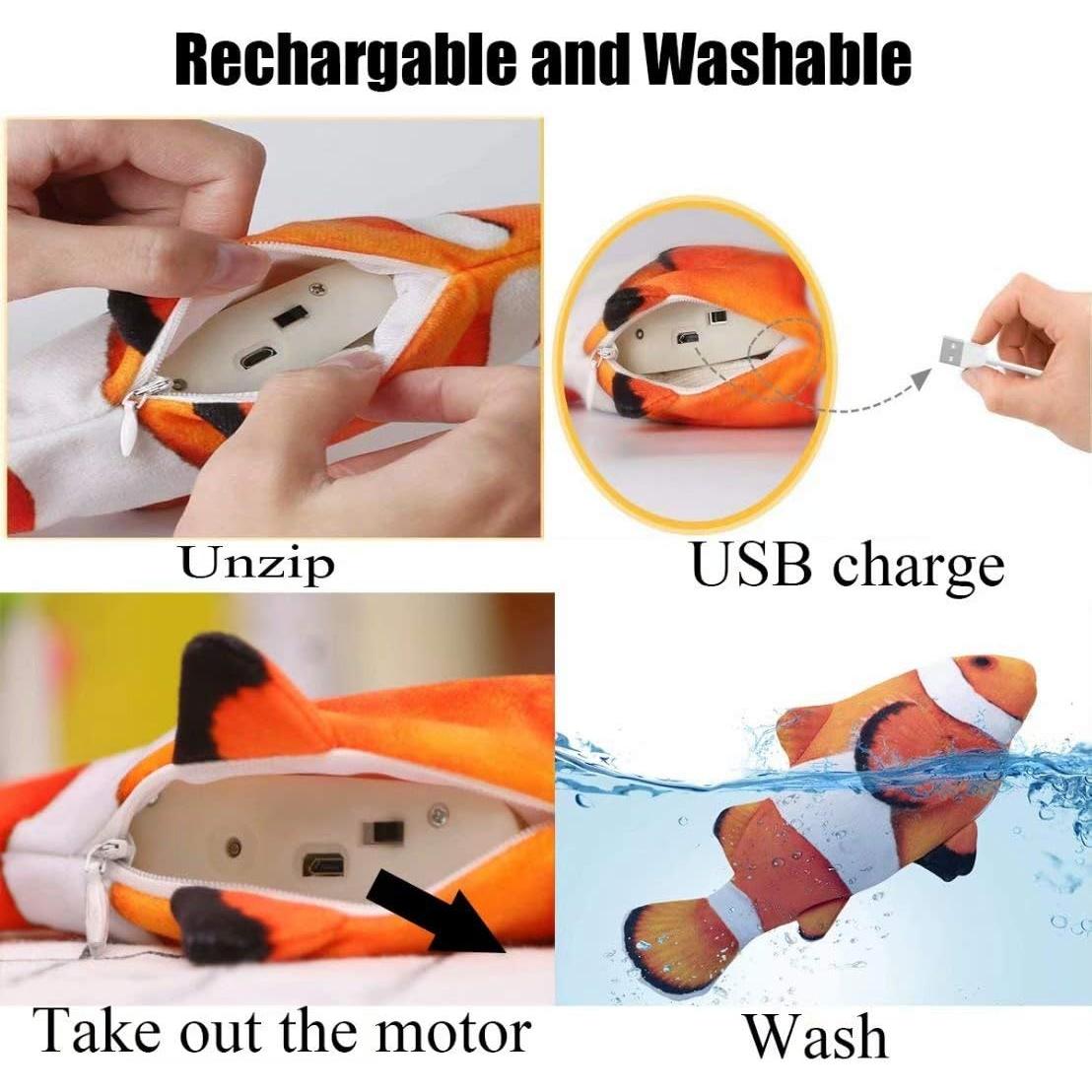 Pez de Peluche Interactivo Xuanyun 27,9 cm Carga USB