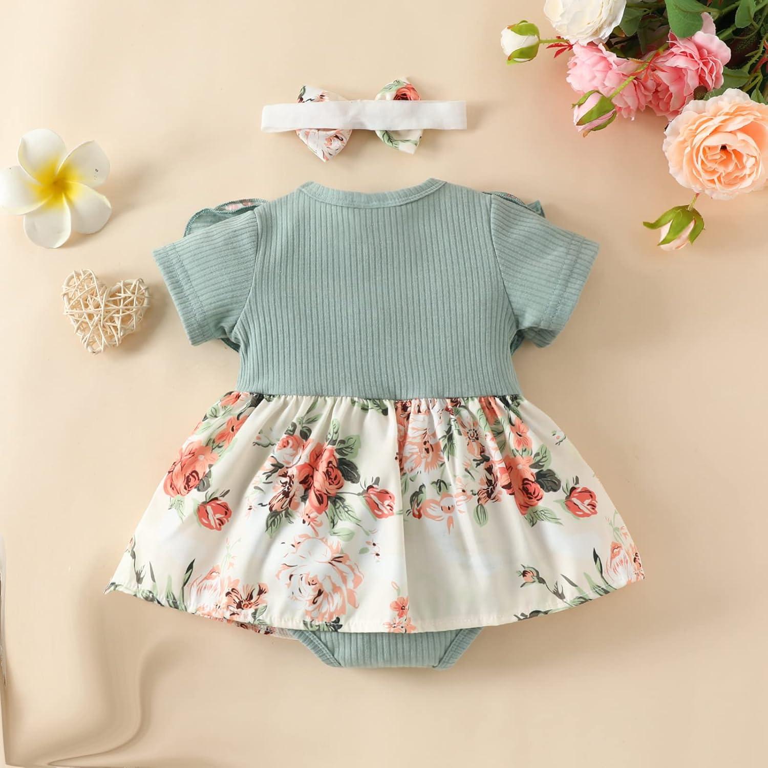Ropa para Muñeca Reborn 22-24 Pulgadas Conjunto Floral 2 Pzas