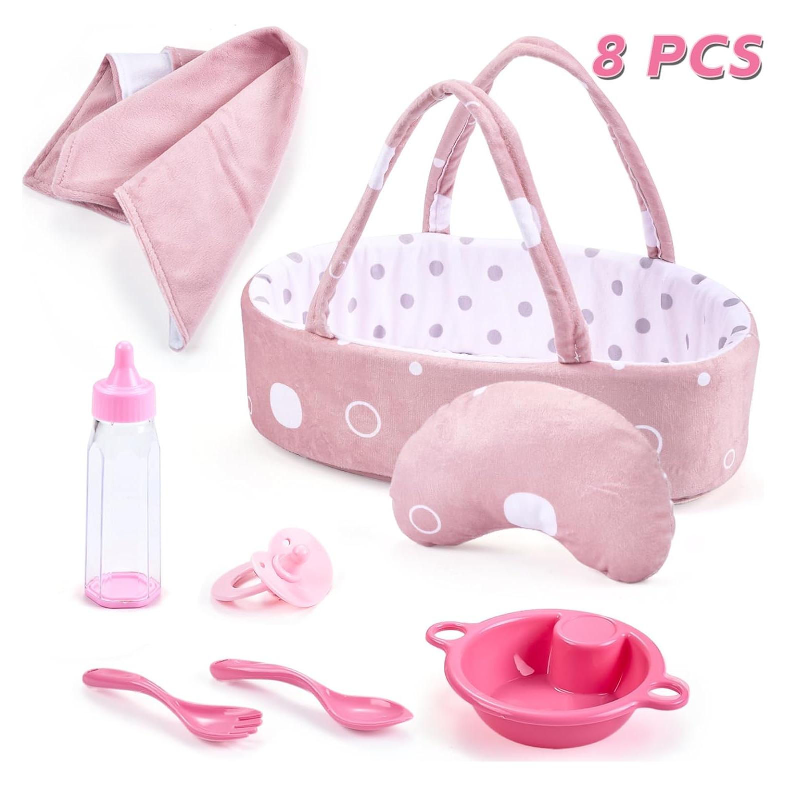 Juego de Accesorios para Muñecas Enjoyin 8 Piezas Cuna 30.48 cm