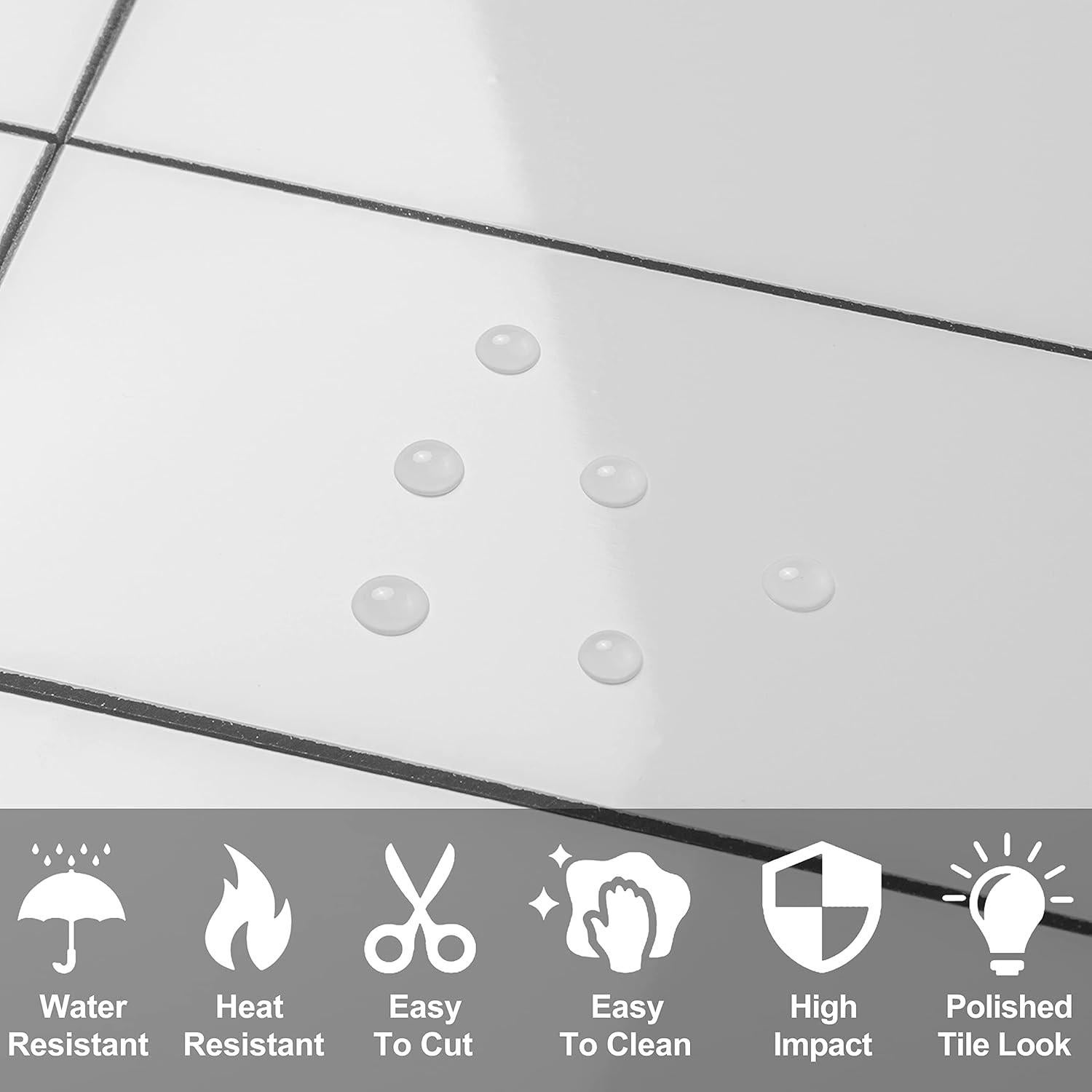 Azulejos Autoadhesivos PVC AULIGET 100 Piezas 7.49x14.99cm