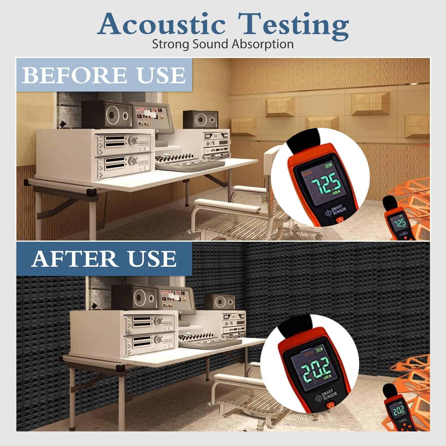 Paneles Acústicos Ikaufen 30x30x5 cm Pirámide 36 Paquete