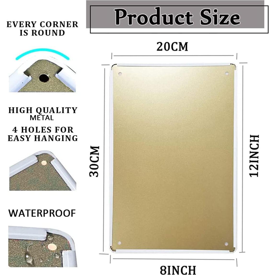 Cartel de Metal Divertido de Billar 30 x 20 cm Ynjzk