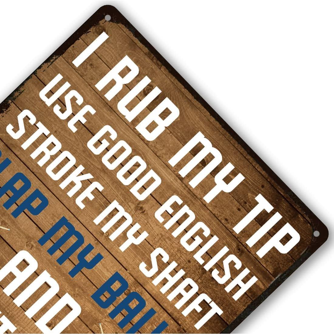 Cartel de Metal Divertido de Billar 30 x 20 cm Ynjzk