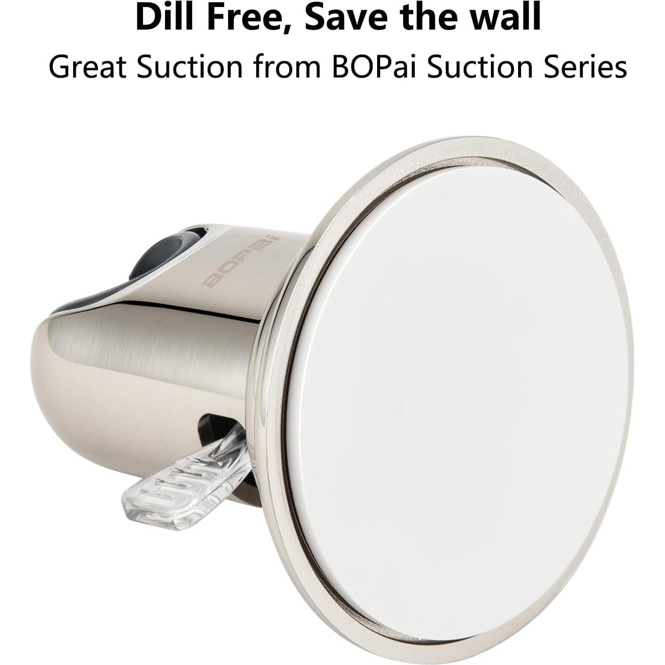 Soporte de Ducha con Ventosa BOPai Ajustable 20° Niquelado