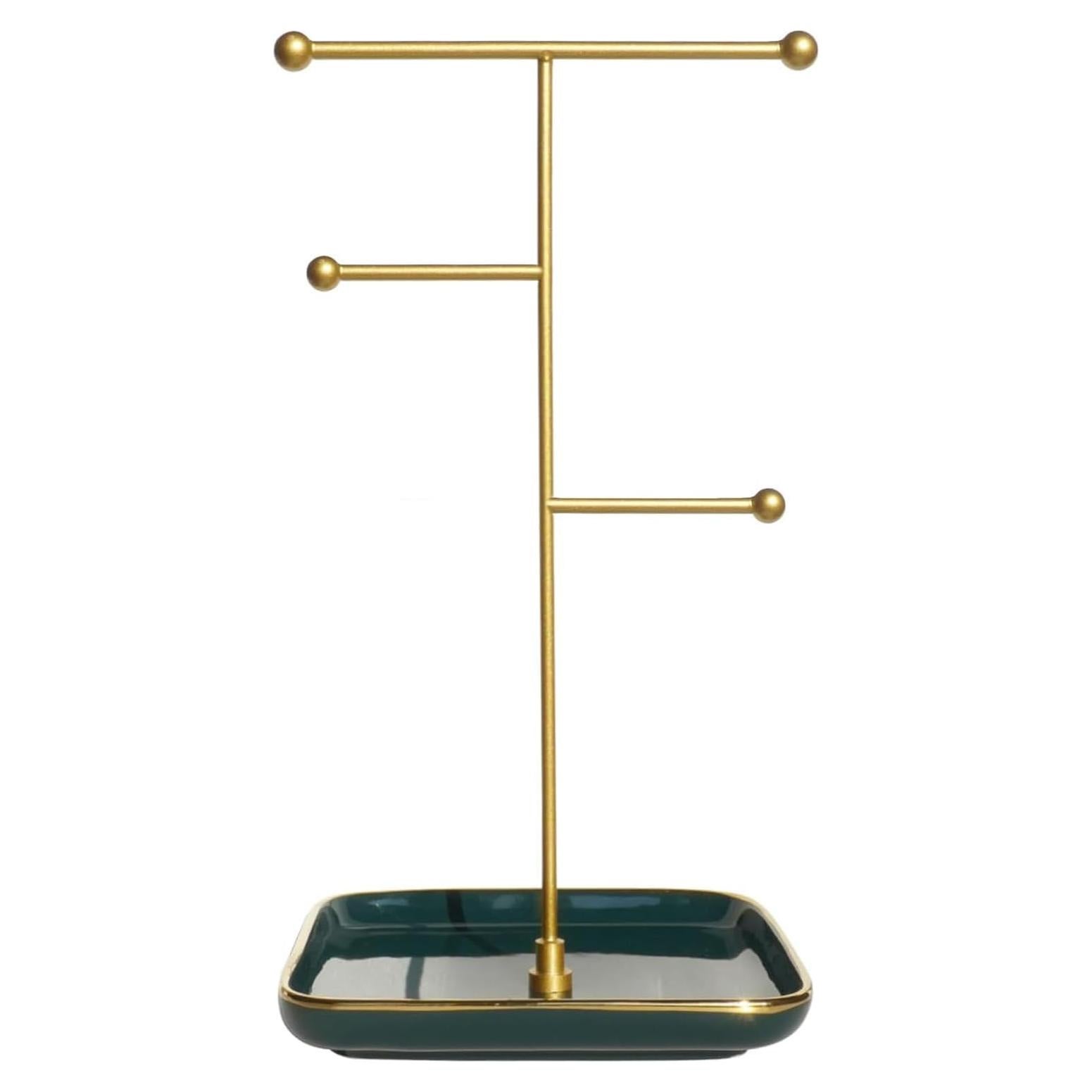 Soporte para Collares Lubaku Cerámica Verde Esmeralda 40cm