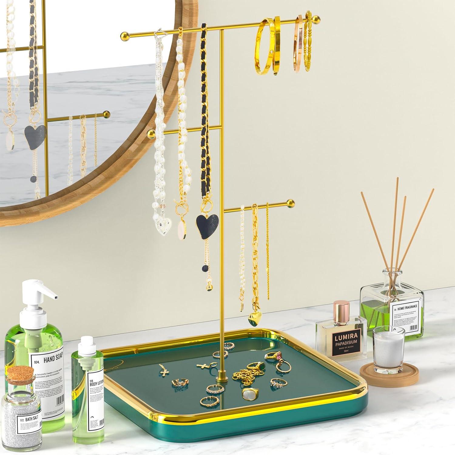 Soporte para Collares Lubaku Cerámica Verde Esmeralda 40cm