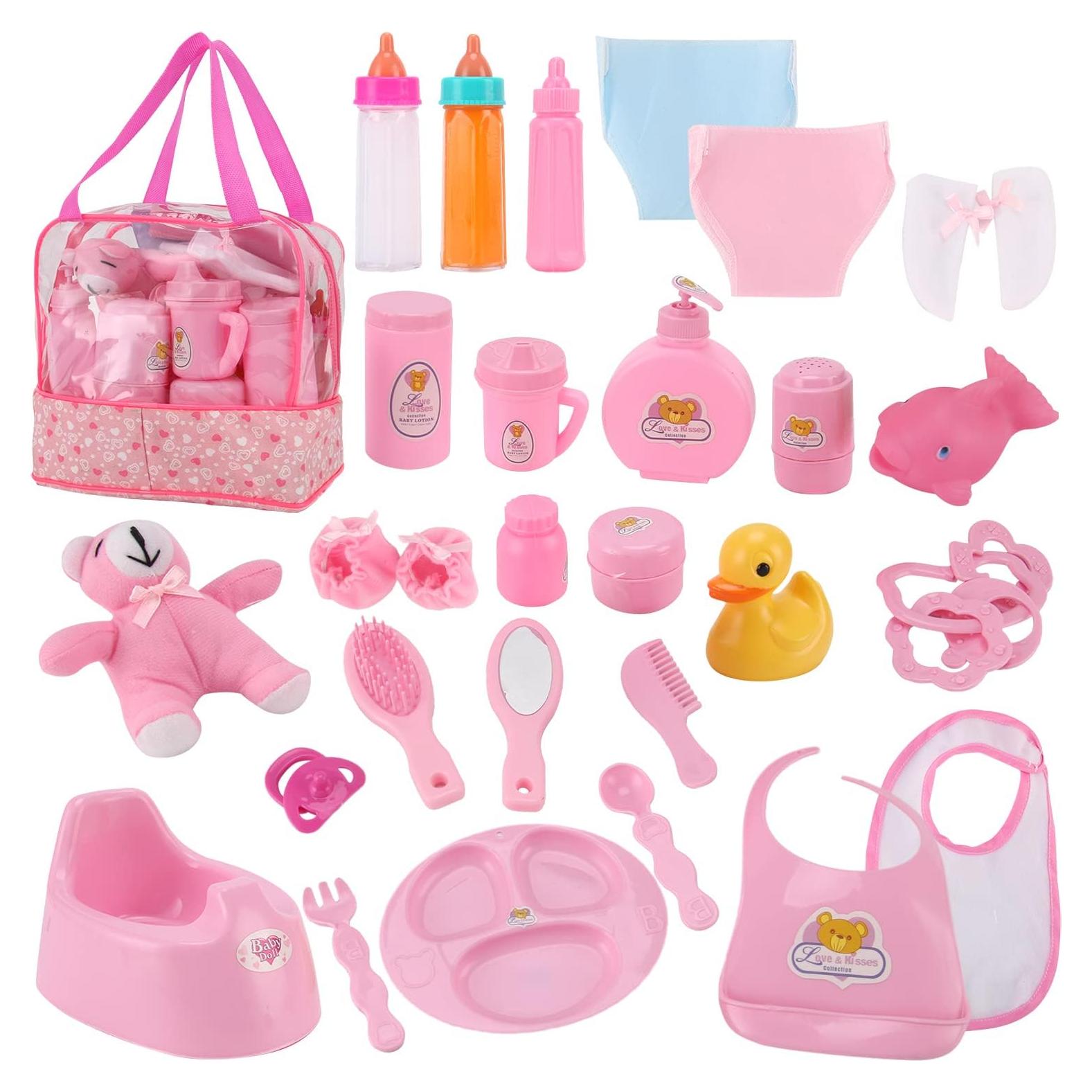 Set de Juego de Alimentación para Muñecas - 28 Piezas