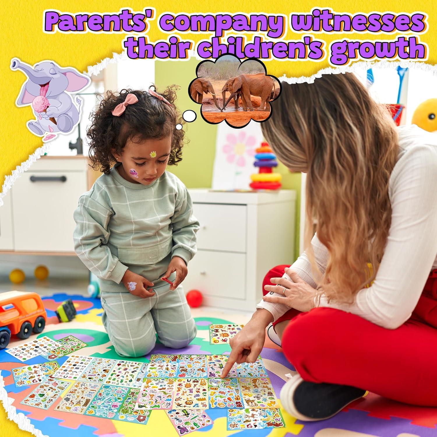 Stickers de Animales Sinceroduct - 1800+ Piezas Reutilizables