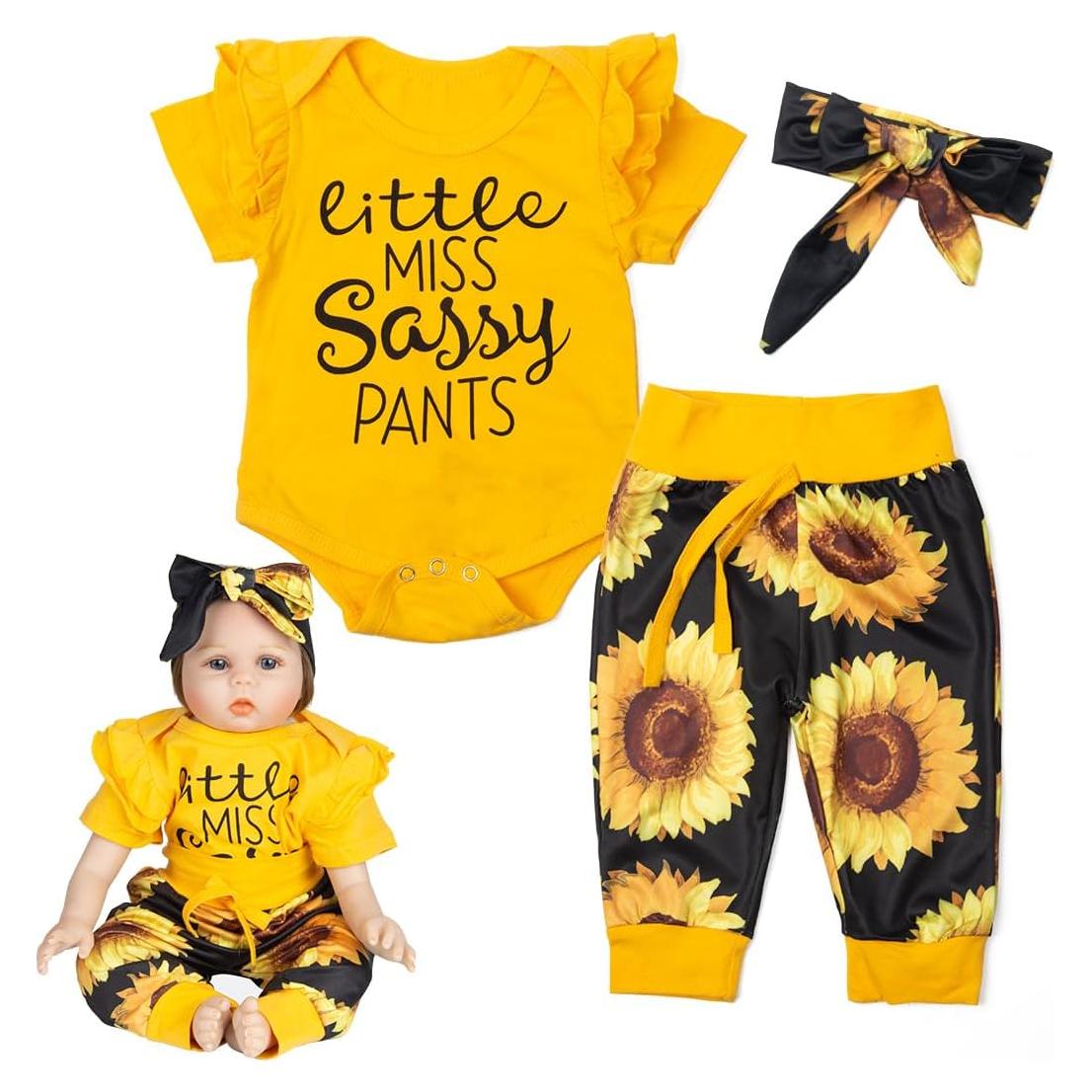 Ropa para muñecas bebé renacidas Babyfere 22-24" algodón