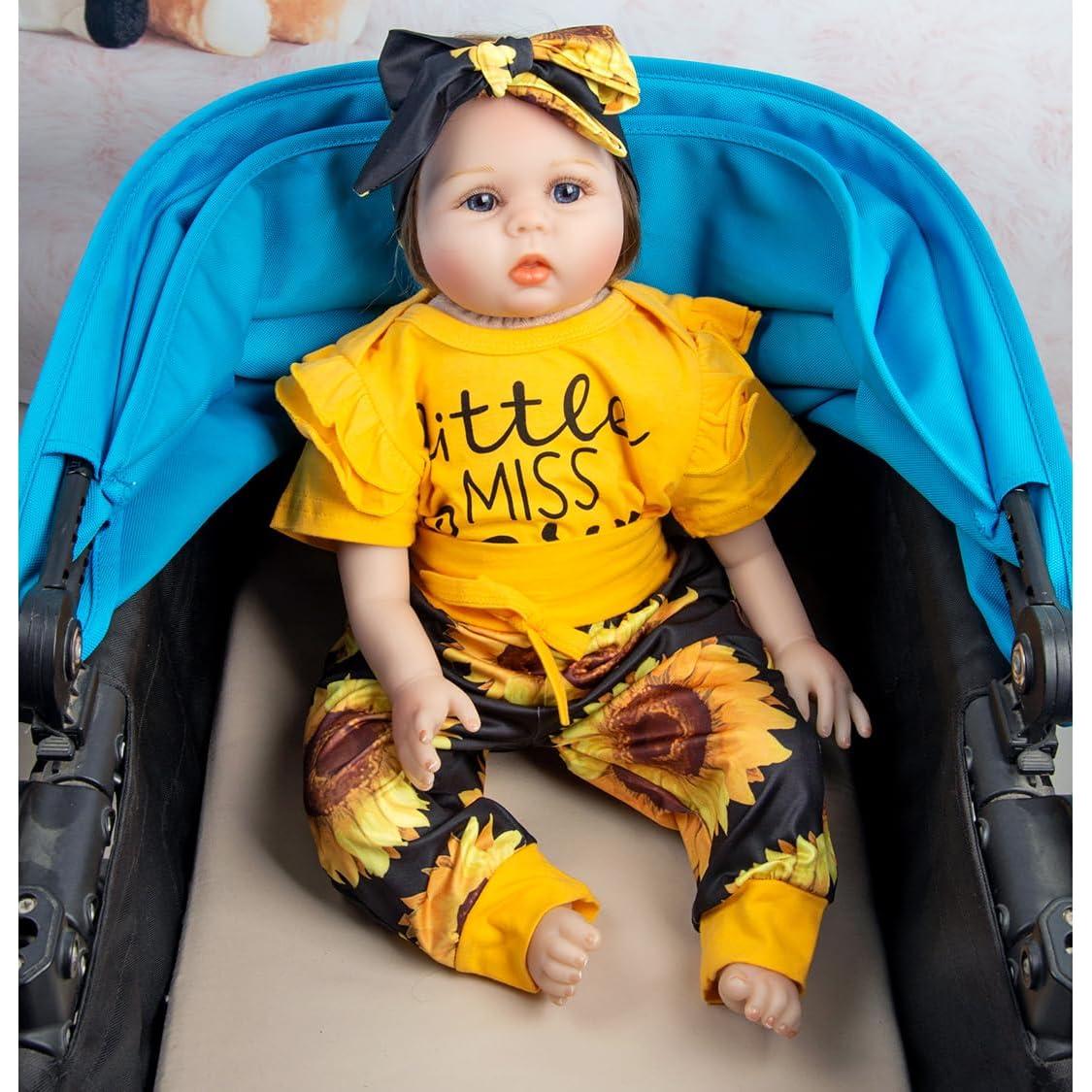 Ropa para muñecas bebé renacidas Babyfere 22-24" algodón