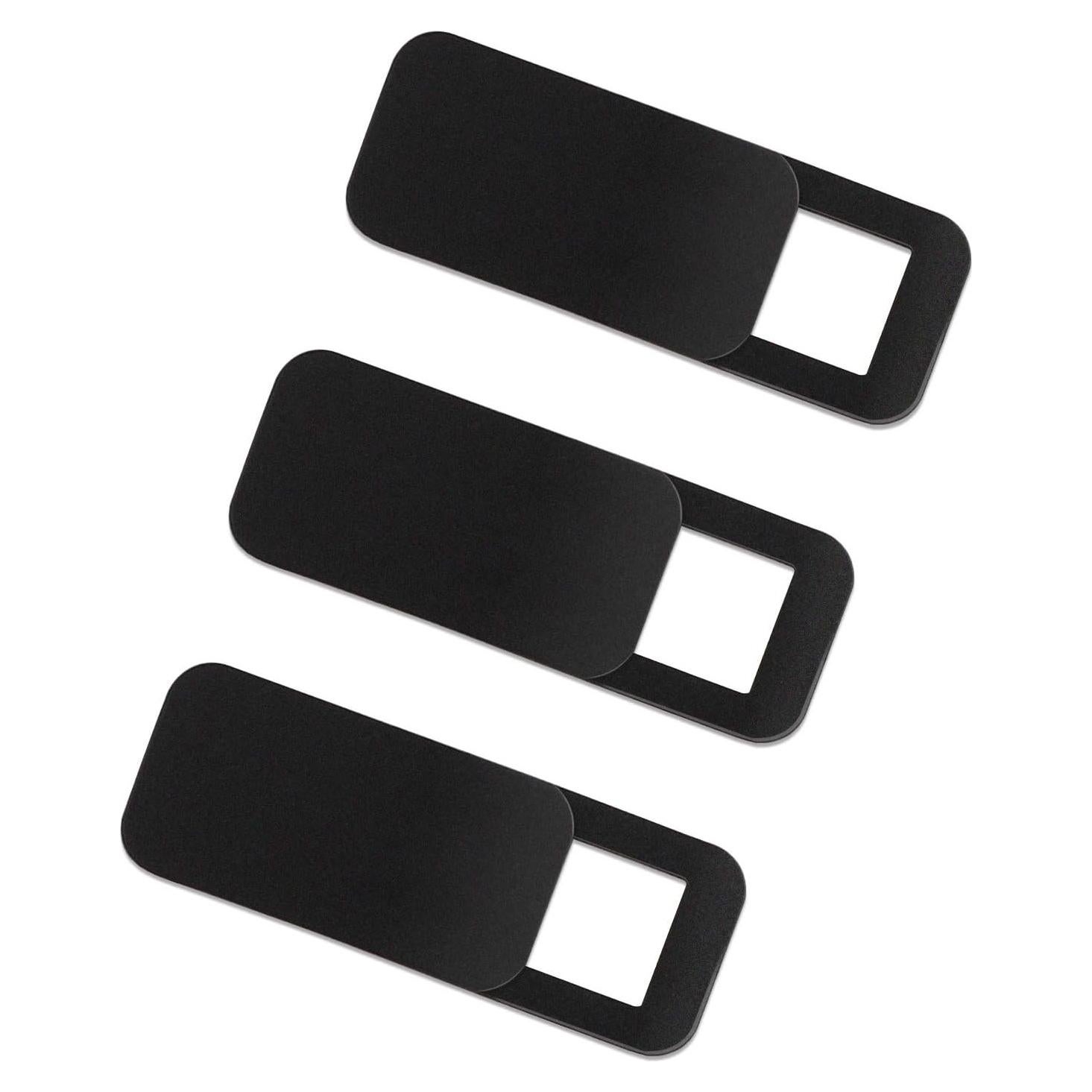 Webcam Cover Slide,Laptop Camera Cover Slide,Webcam Cover,0.027-Inch Ultra Thin for MacBook, Laptop,PC,iPad,iPhone and More Accessories,Provide Privacy Security Protection(3 Pack)(Black)