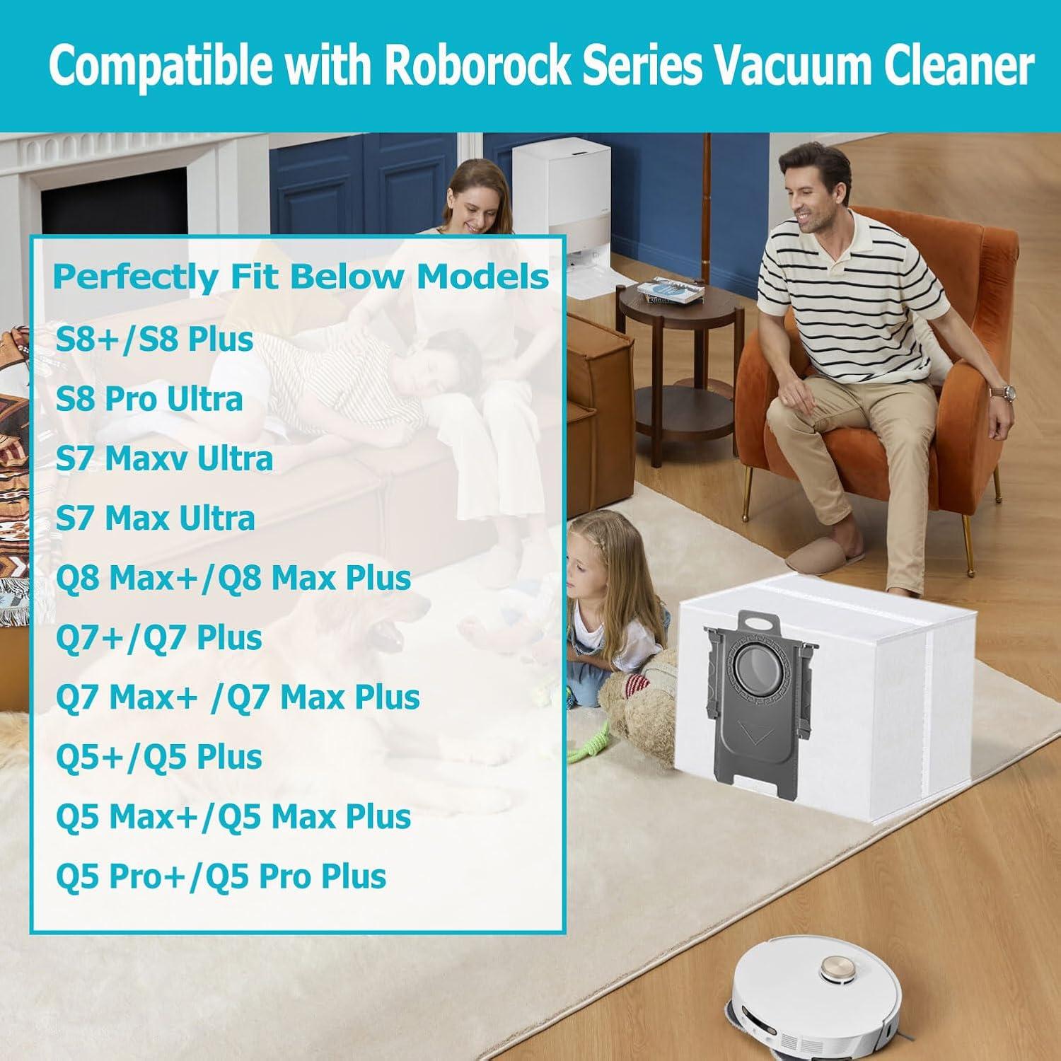 Paquete de 12 bolsas de polvo Janhaley para Roborock 3L