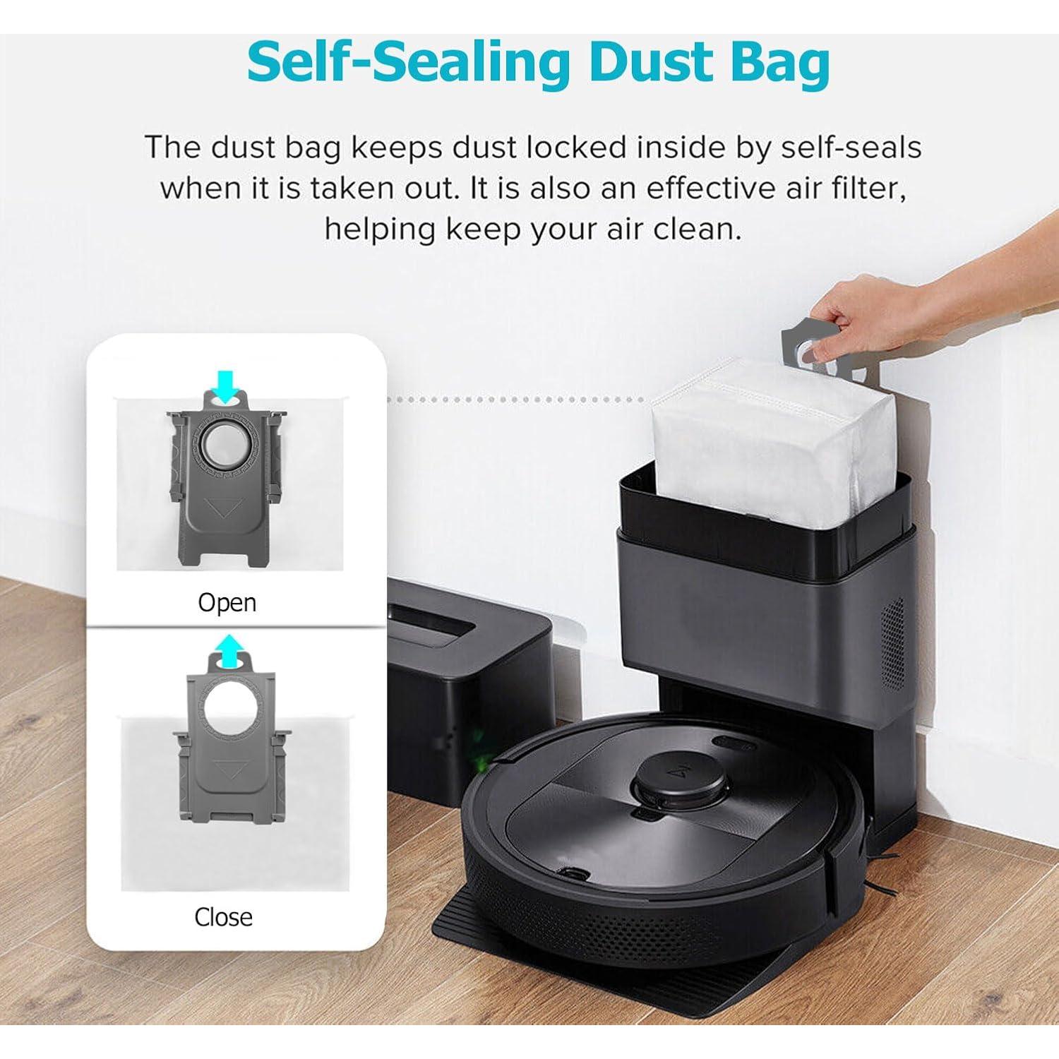 Paquete de 12 bolsas de polvo Janhaley para Roborock 3L