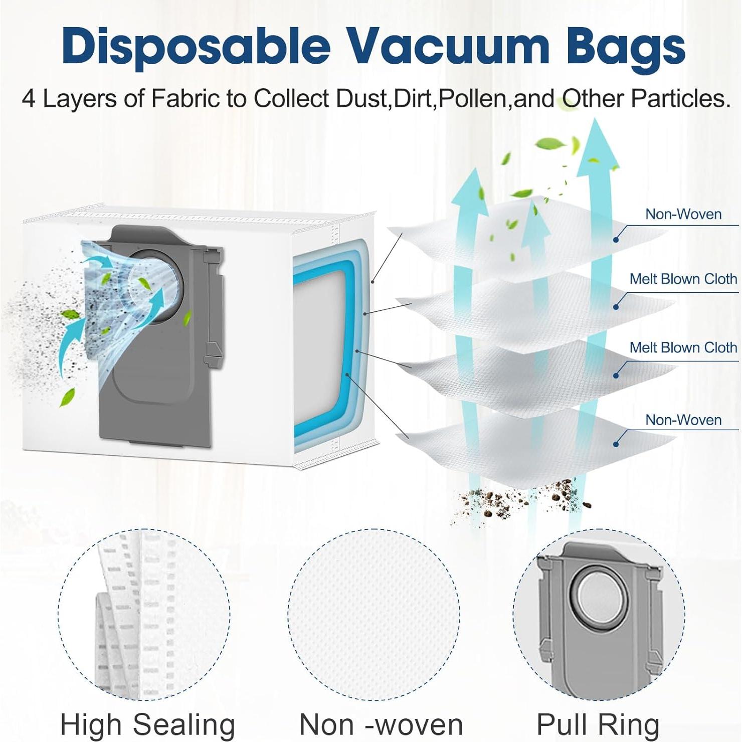 Kit de Reemplazo 23PCS DrRobor para Aspiradora Roborock Q8 Max+/Q5 Pro+