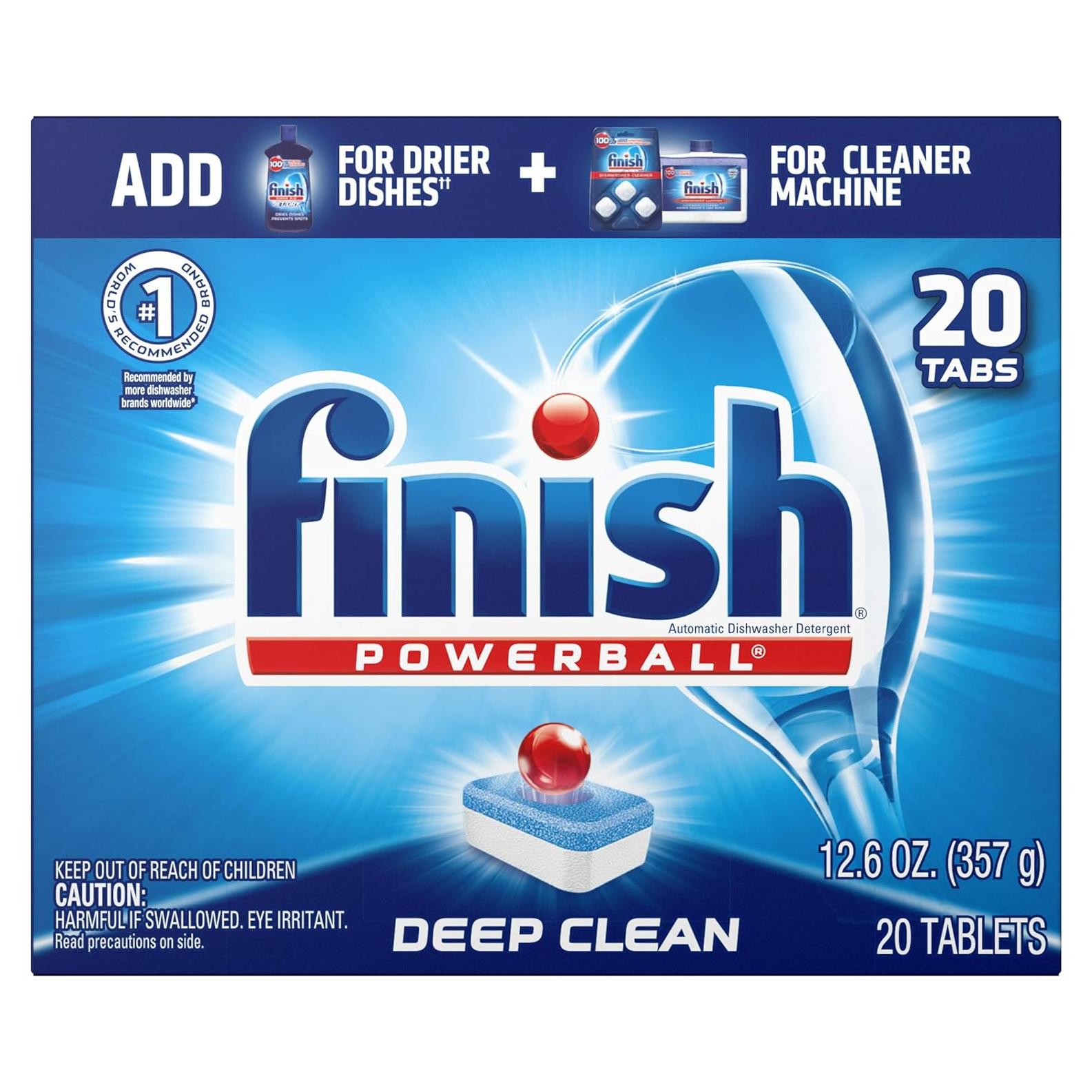 Tabletas de Detergente para Lavavajillas Finish Todo en 1 Fresco 20ct