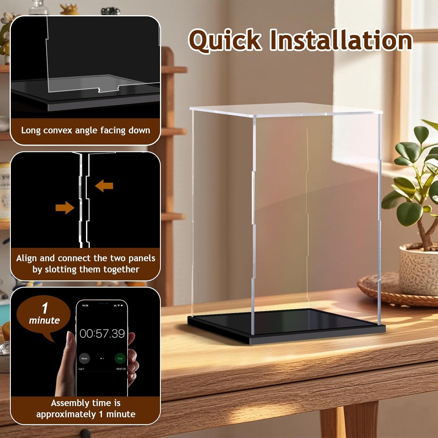 Caja de Exhibición Acrílica XINISS 20x20x30 cm para Coleccionables