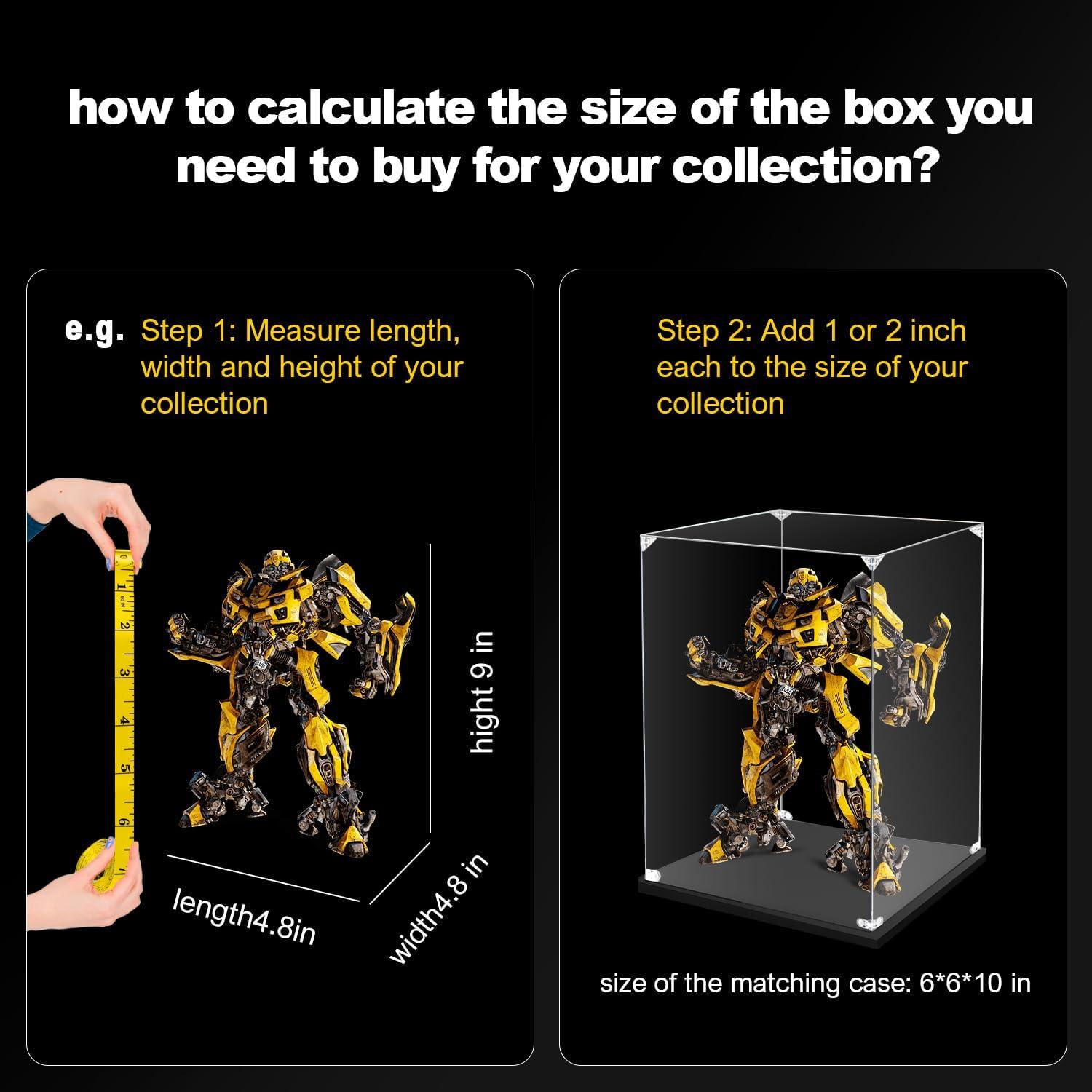 Caja de Exhibición Acrílica KOLIPI 20x20x20 cm para Coleccionables