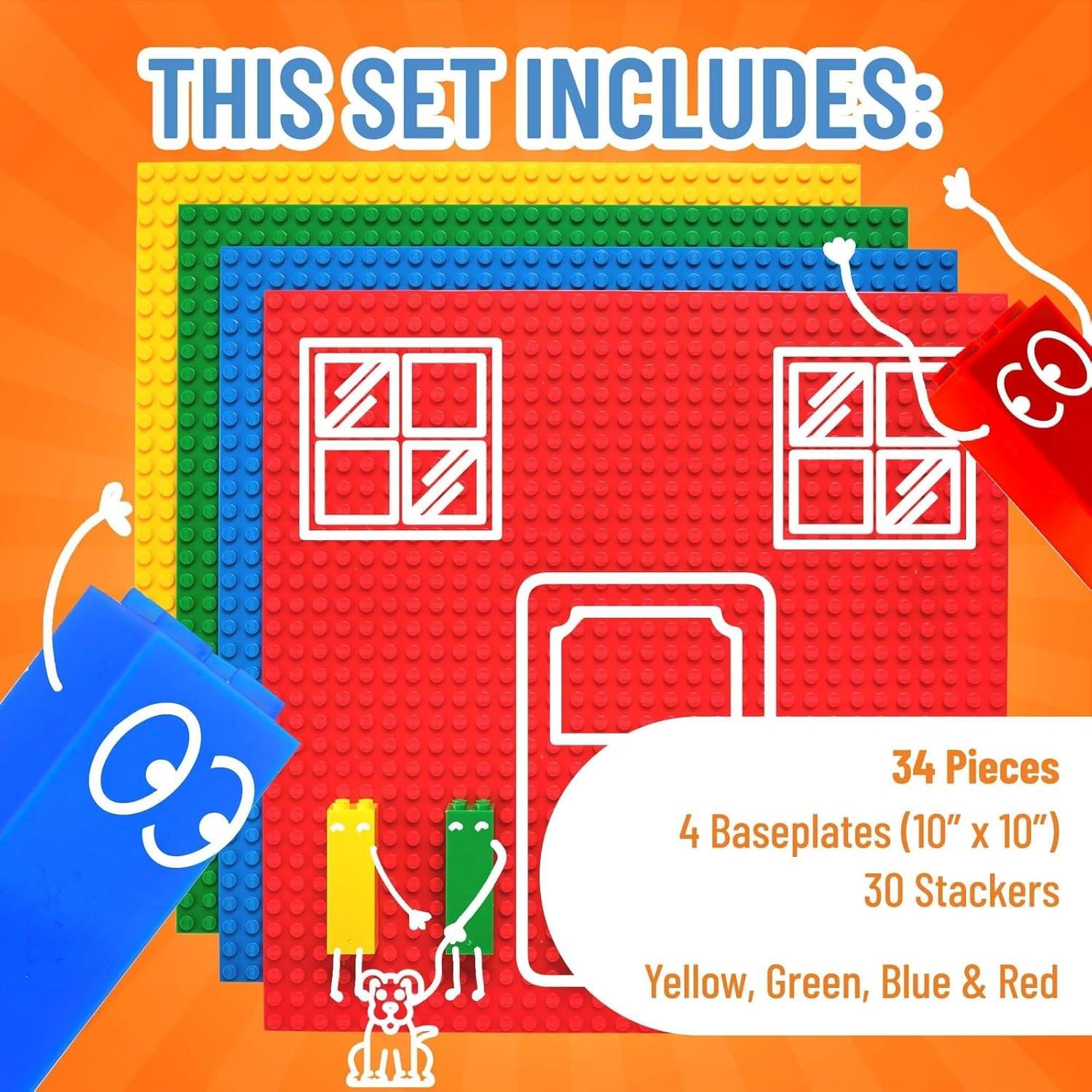 Placas Base Apilables Strictly Briks 25x25 cm 4 Colores