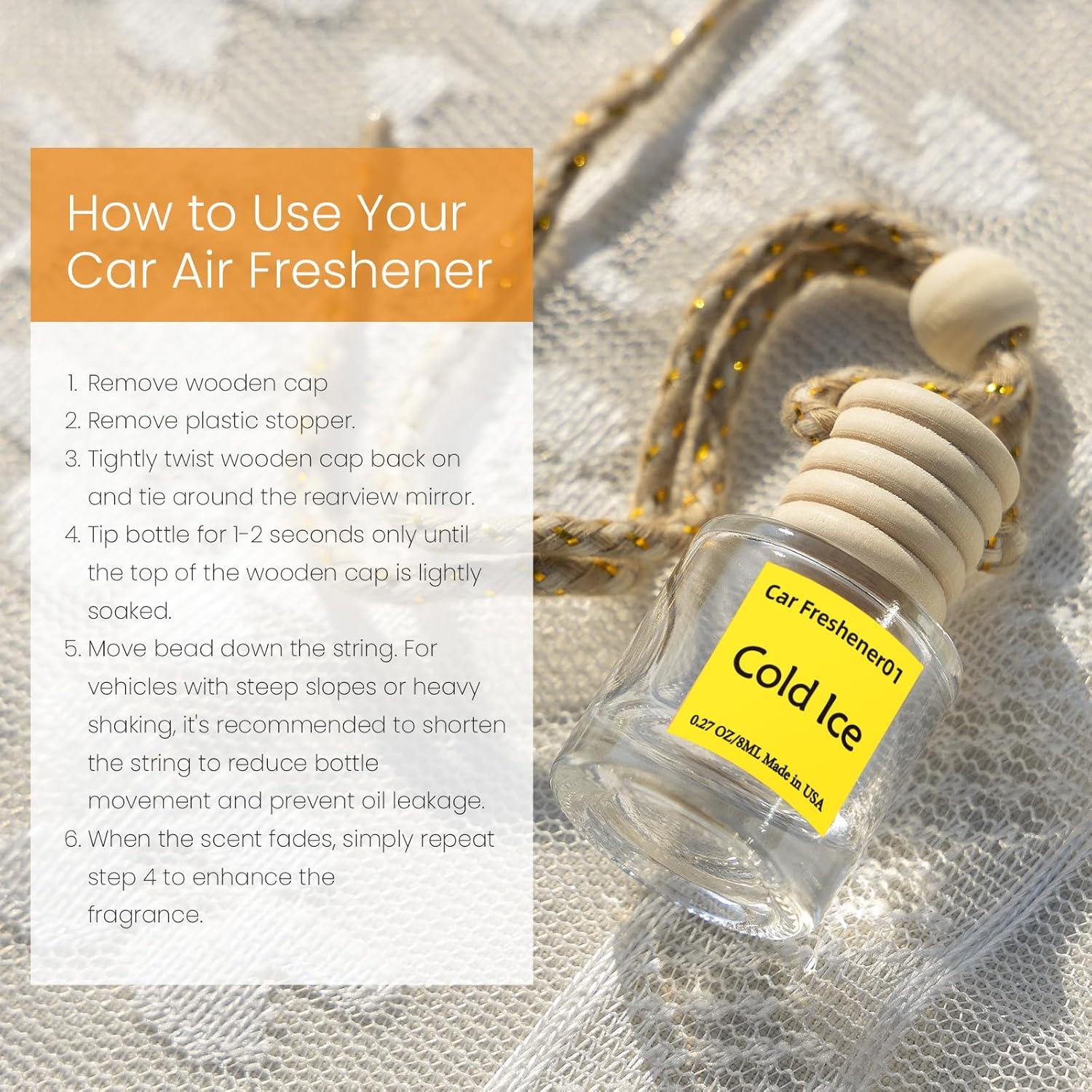 Ambientador de Auto Colgante Tyrikuu Black Ice 8ml - 2 Unidades