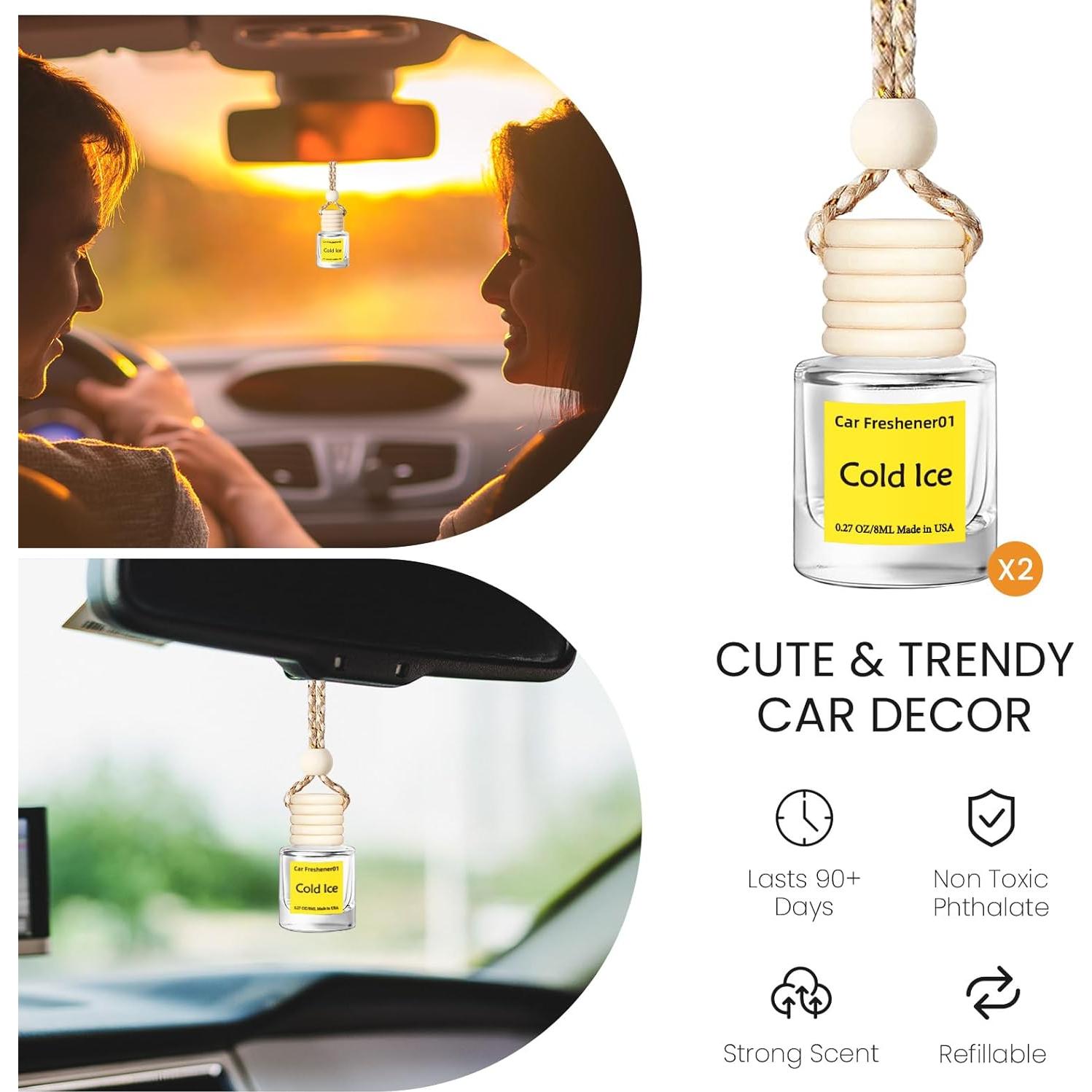 Ambientador de Auto Colgante Tyrikuu Black Ice 8ml - 2 Unidades