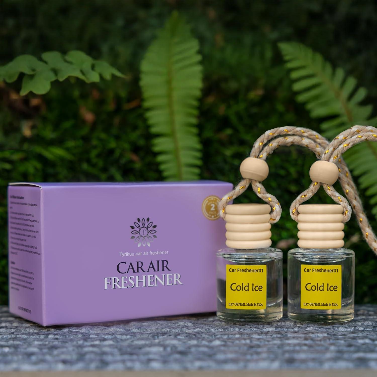 Ambientador de Auto Colgante Tyrikuu Black Ice 8ml - 2 Unidades