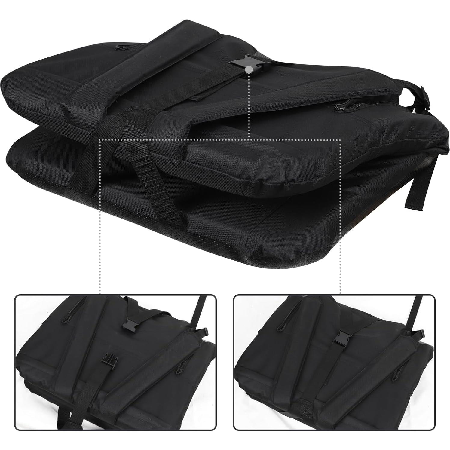 Asientos de Estadio Plegables Summates con Respaldo Ajustable - Paquete de 2, Negro