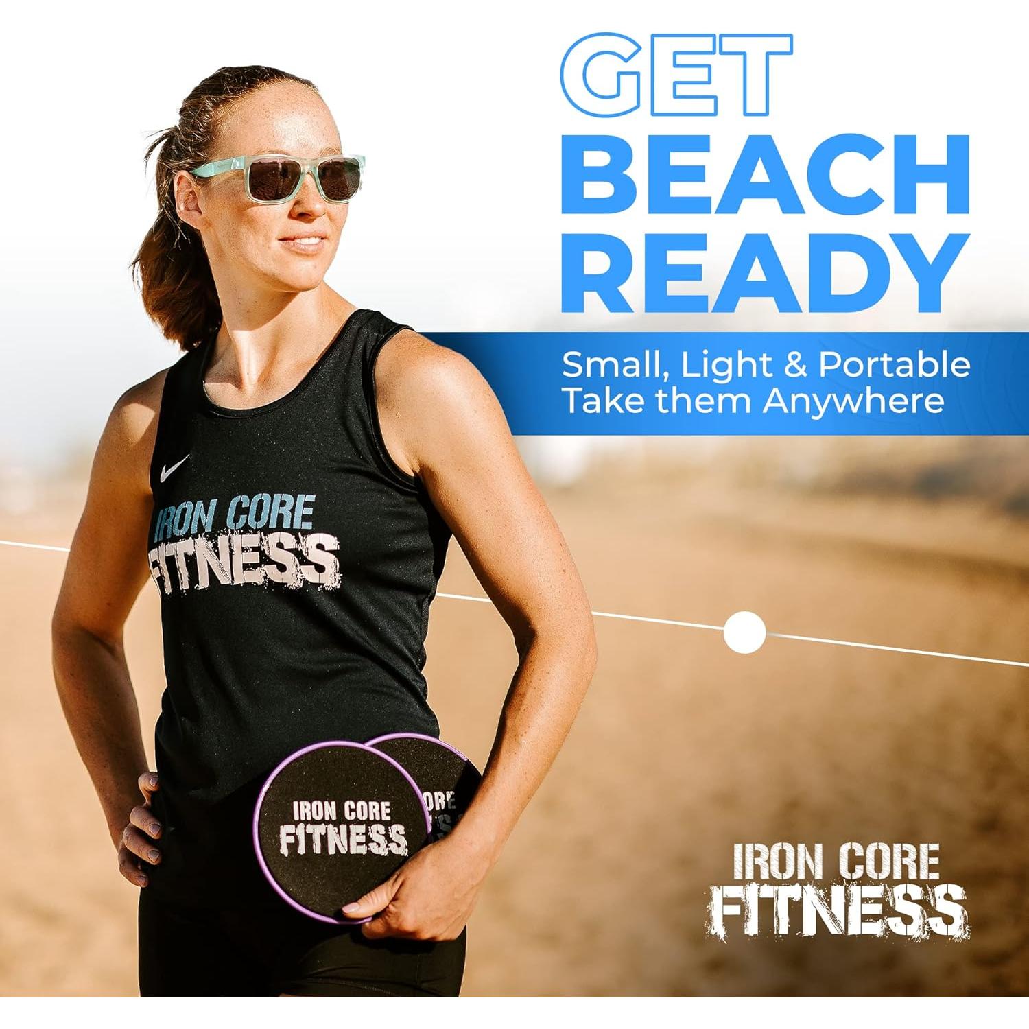 Deslizadores de Núcleo Iron Core Fitness Azul 17.5cm