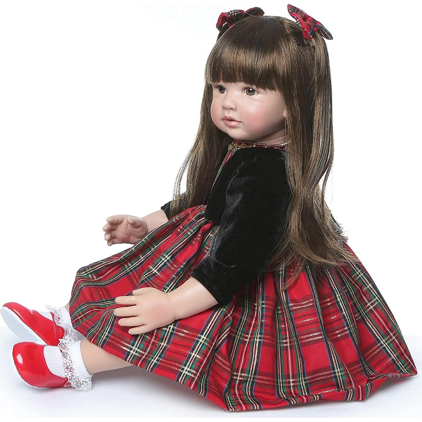 Muñeca Reborn Niña 60,96 cm Silicona Suave Vestido Princesa