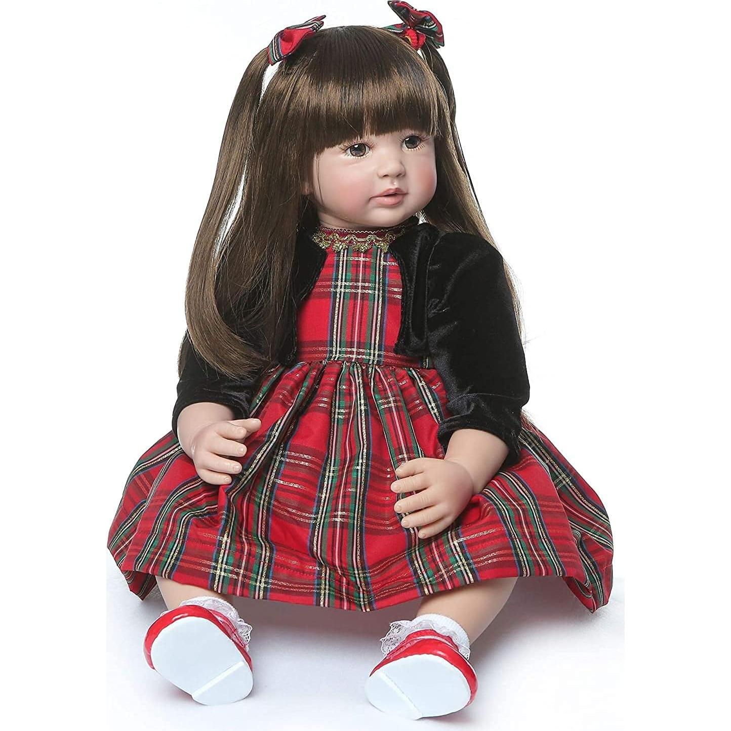 Muñeca Reborn Niña 60,96 cm Silicona Suave Vestido Princesa
