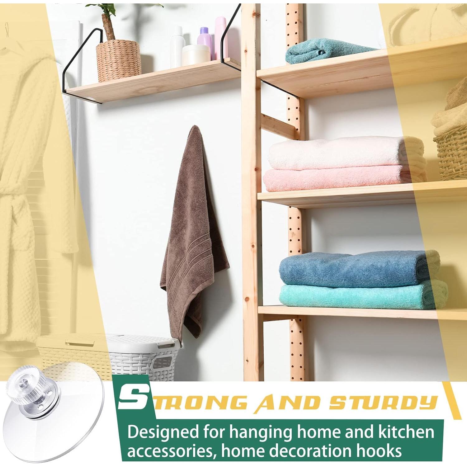 20 Ventosas Adhesivas Zopeal 40 mm PVC Transparente Reutilizables