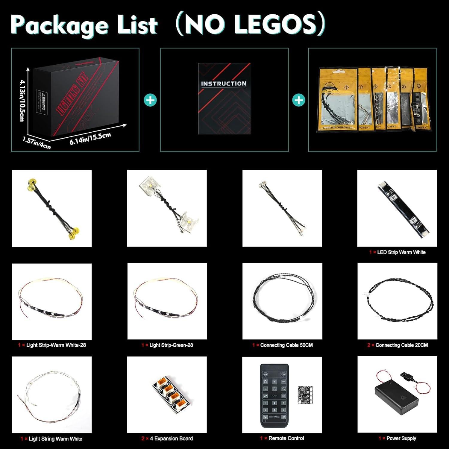 Kit de Luz LED LocoLee para LEGO Jardín Tranquilo 10315