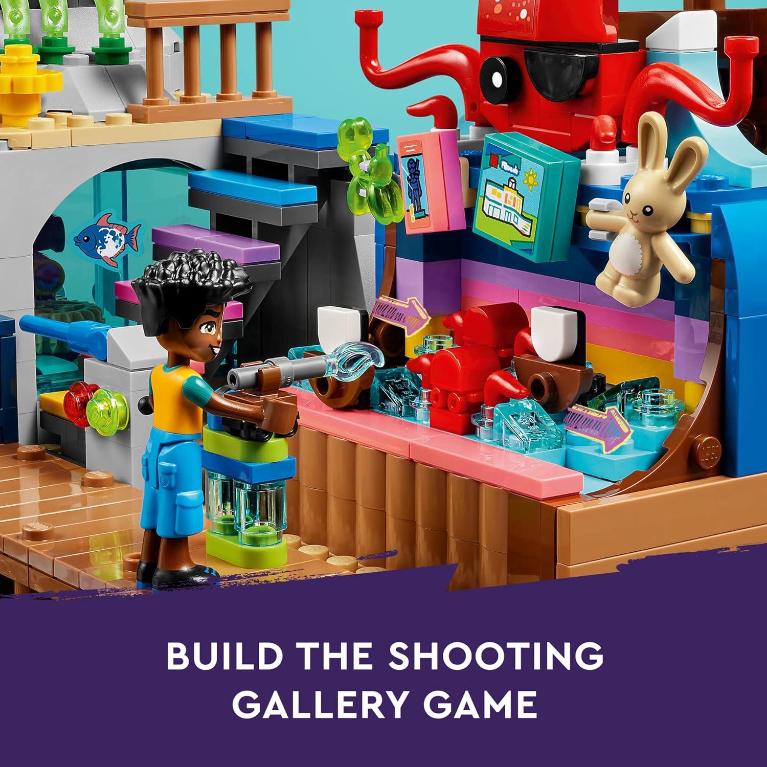 LEGO Friends Parque Diversiones Playa 41737 con Carrusel y Olas