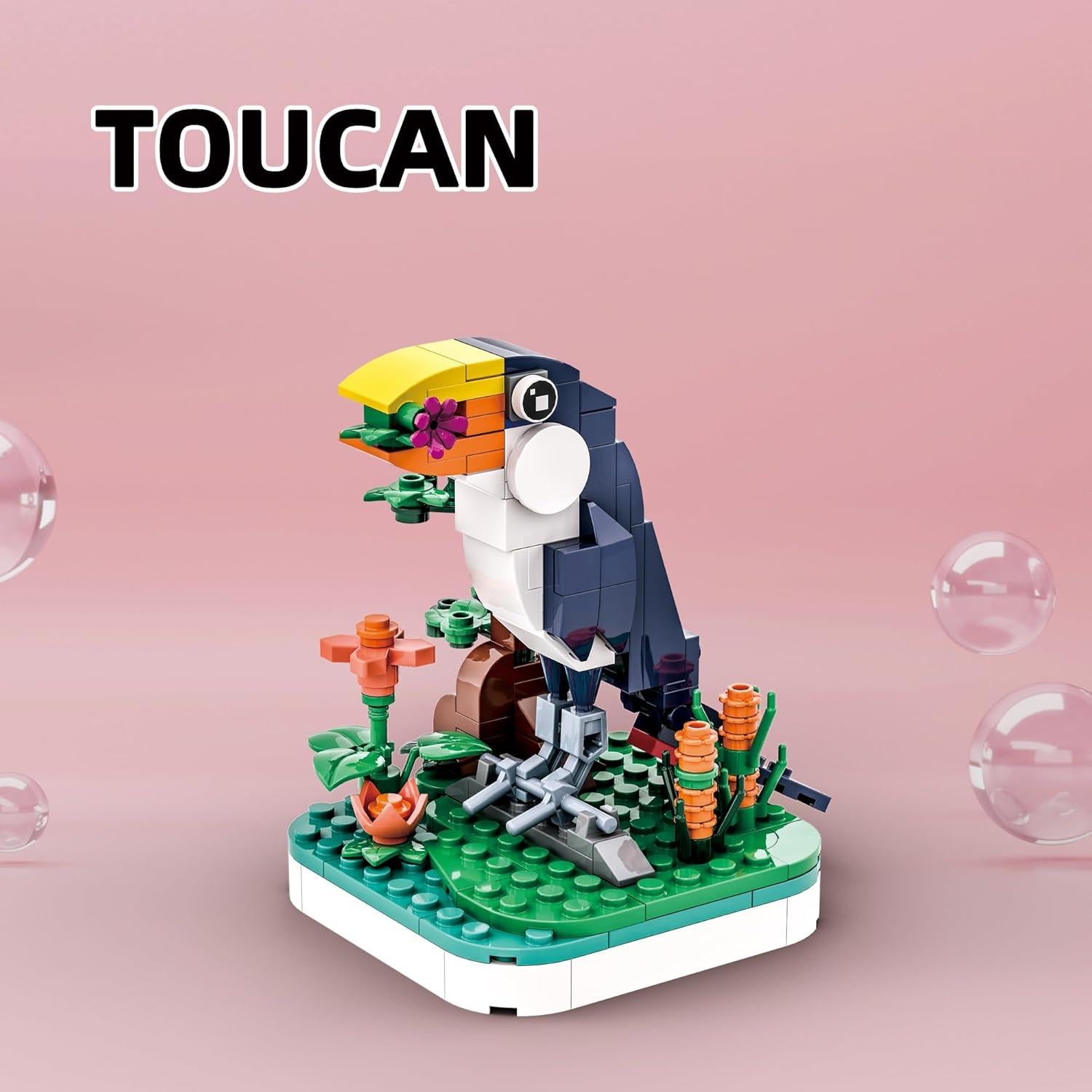 Apostrophe Games Kit de Bloques Aves 900 Piezas 6 Modelos