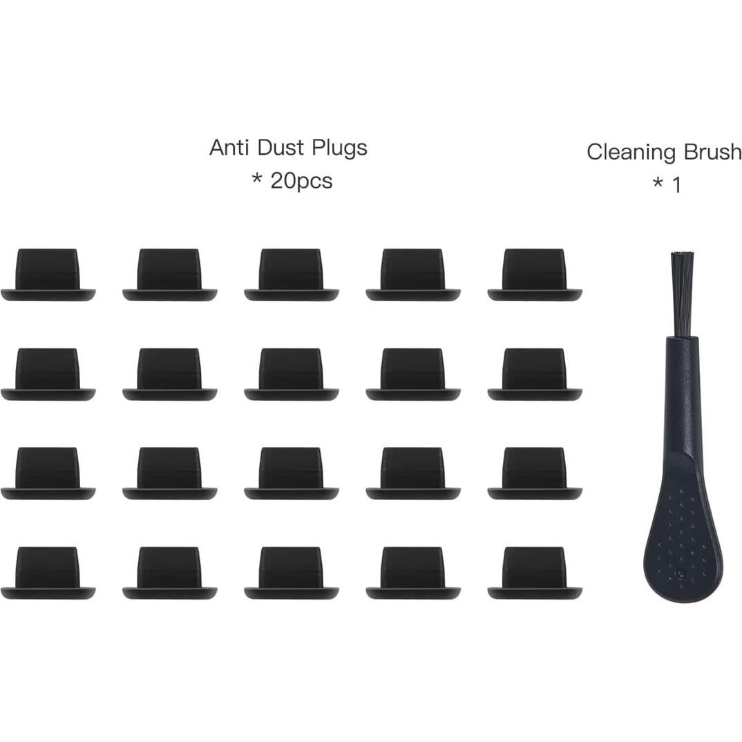 20 Tapones Anti Polvo para iPhone 14, 13, 12, 11 y más