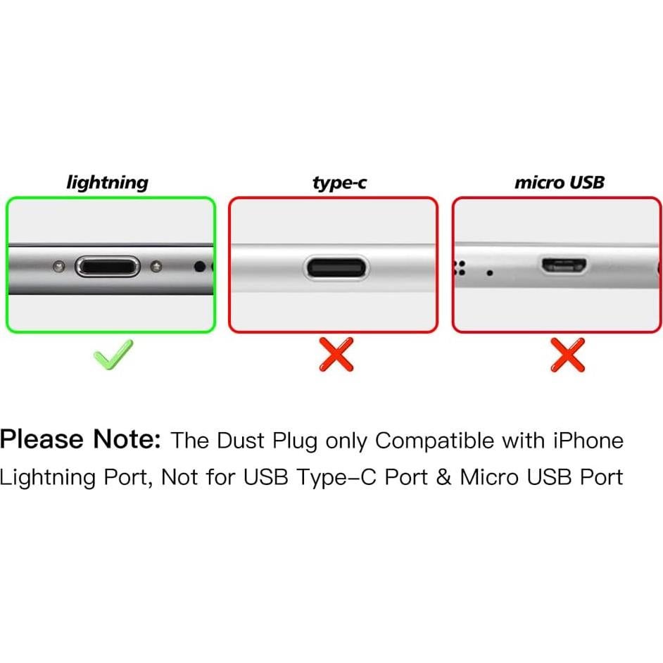 20 Tapones Anti Polvo para iPhone 14, 13, 12, 11 y más